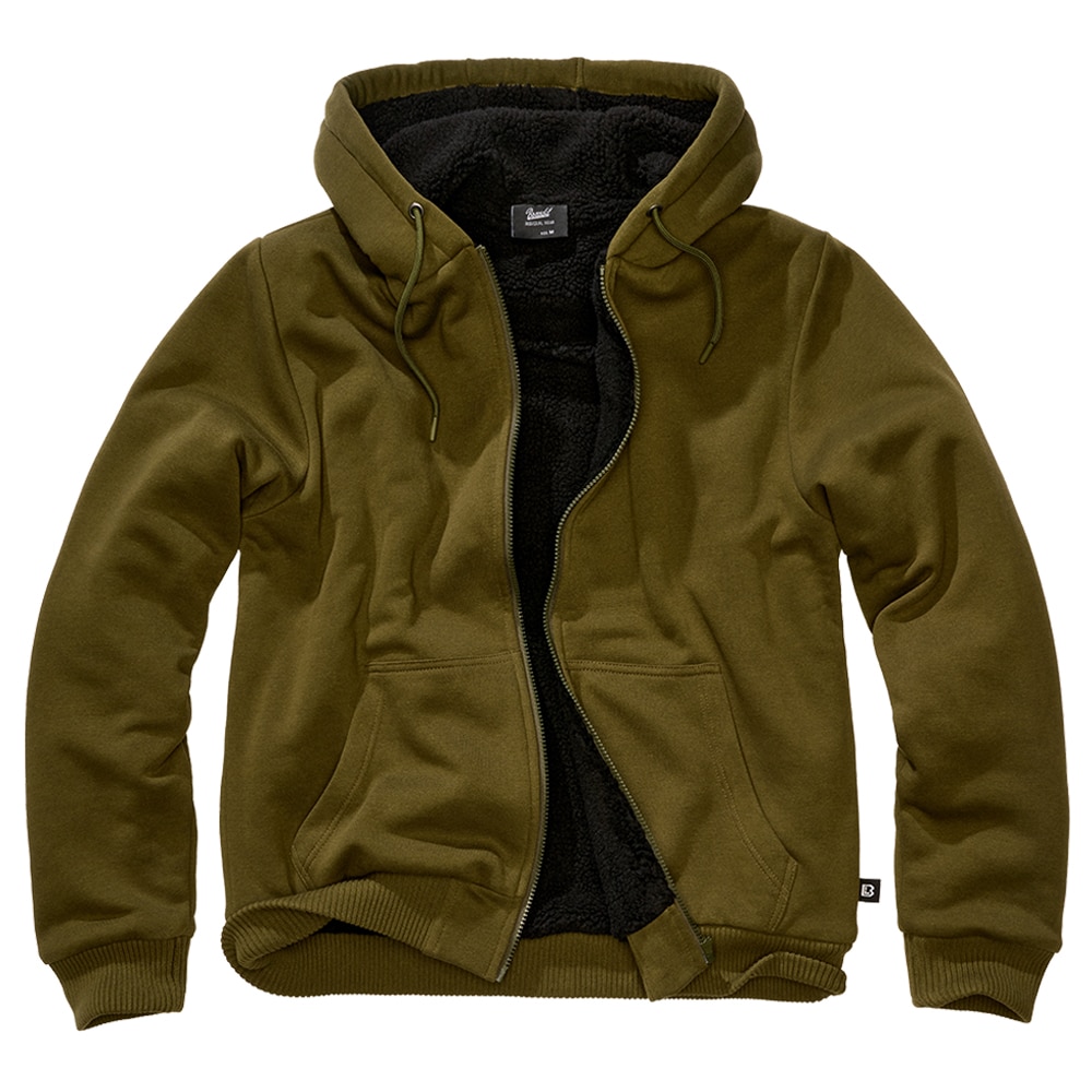 Кофта Brandit Sweatjacket Teddylining - Olive
