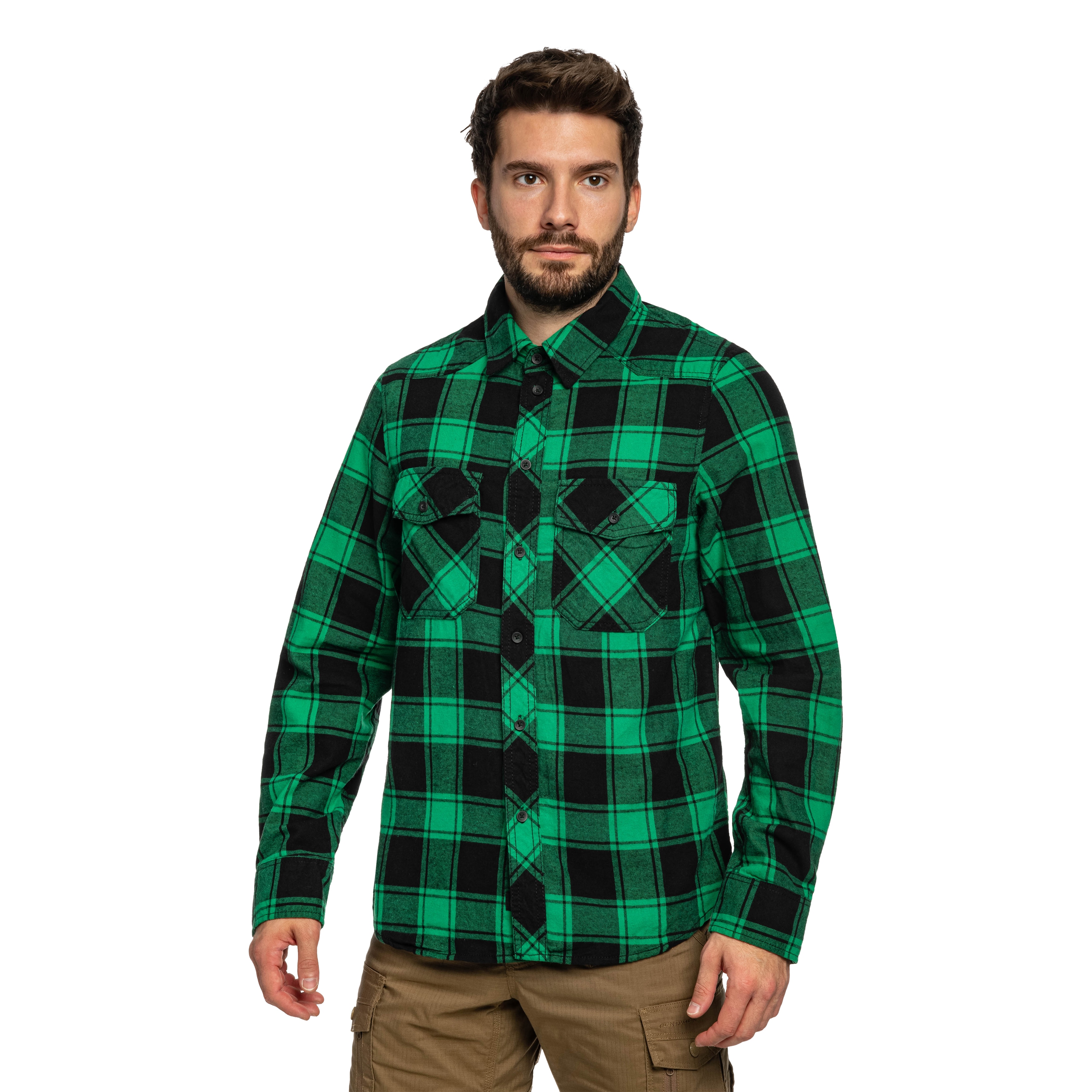 Koszula Brandit Check Shirt - Green/Black
