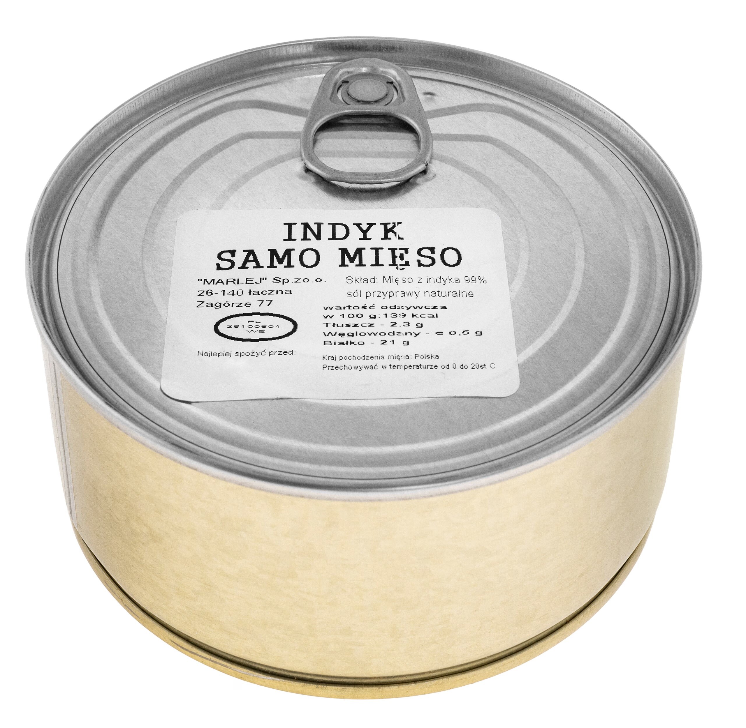 Консерви Marlej - Індичка, тільки м'ясо 300 г, Телятина з птицею 300 г