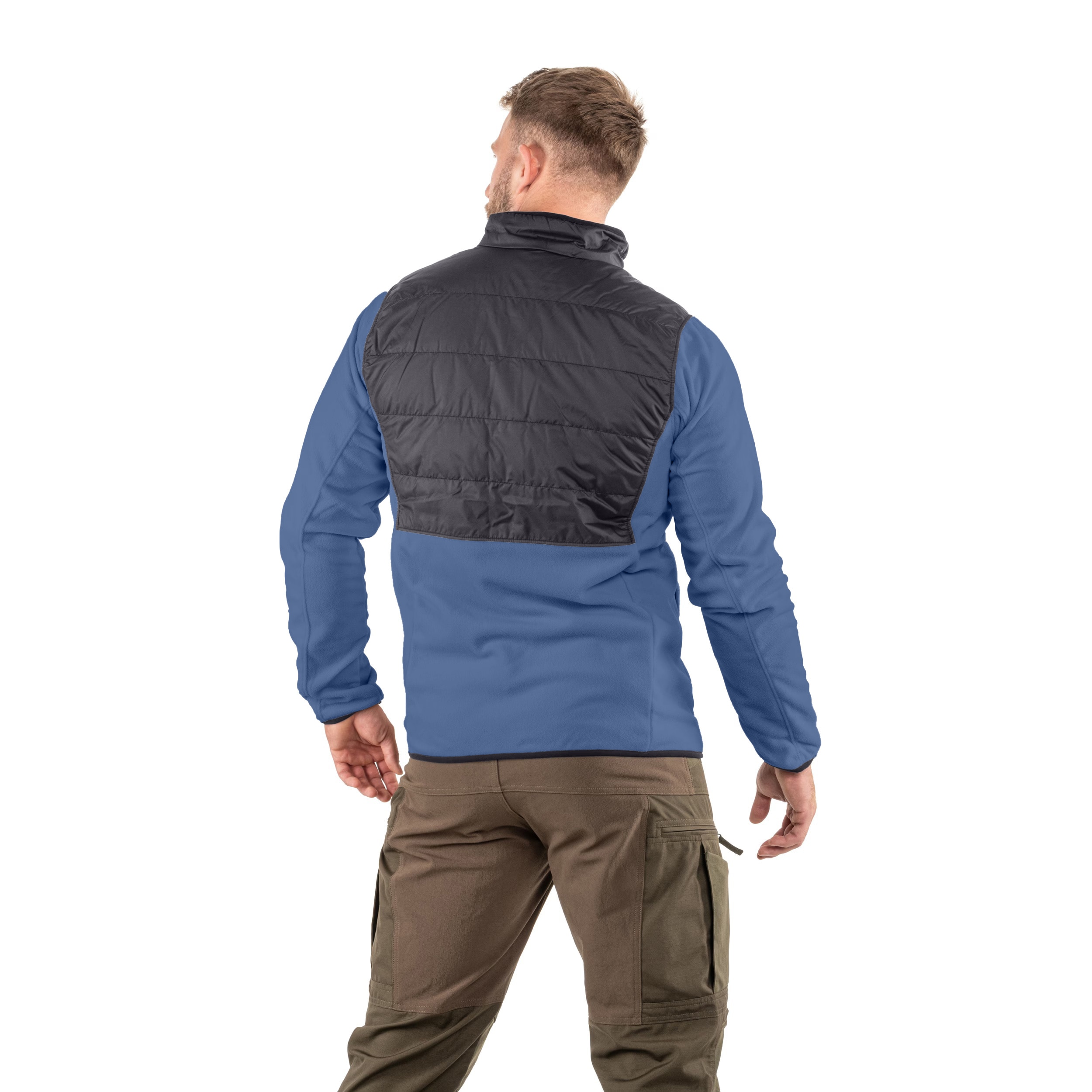 Polar Columbia Basin Butte II Hybrid Fleece Jacket - Dark Mountain/Black