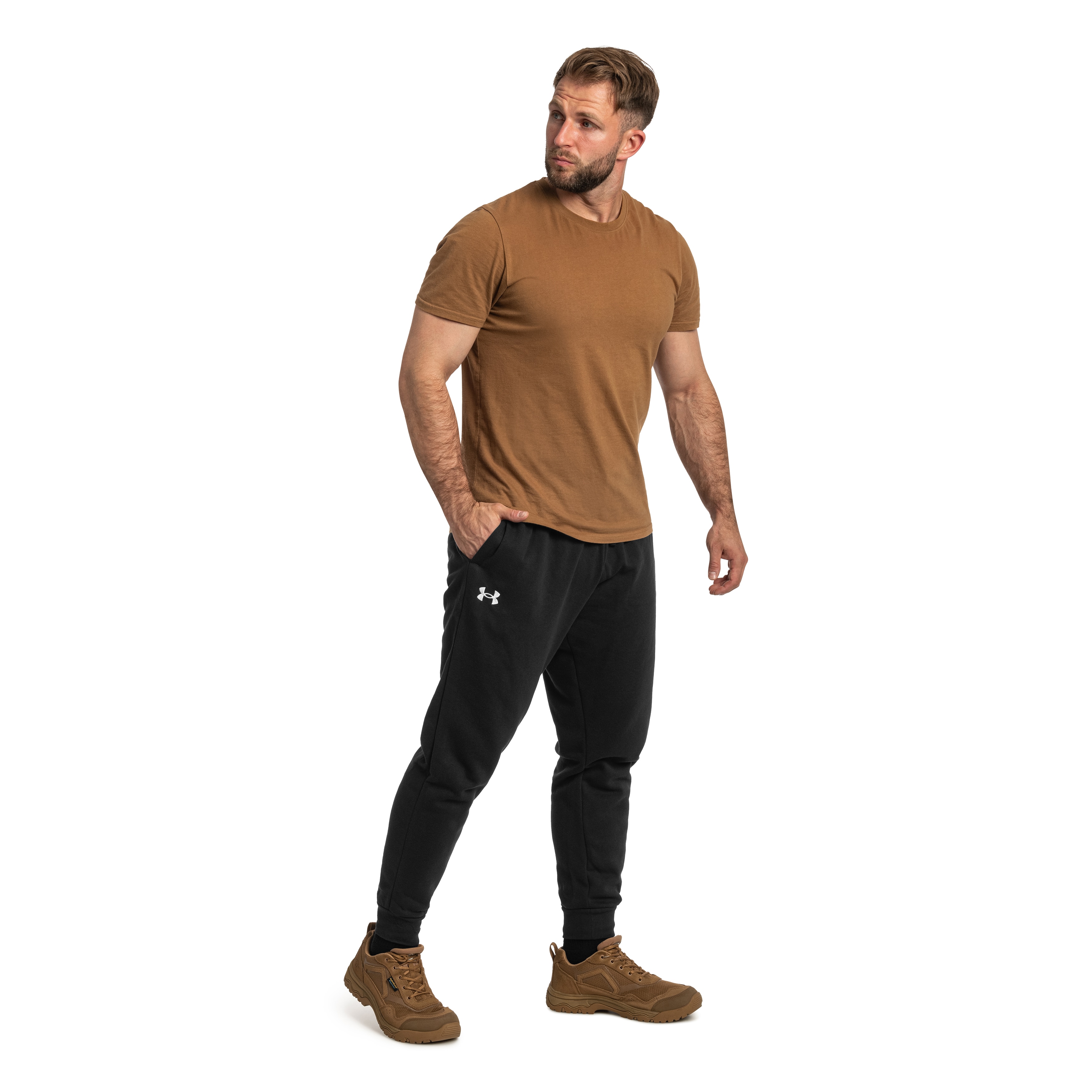 Штани Under Armour Jogger Rival Fleece - Black/White