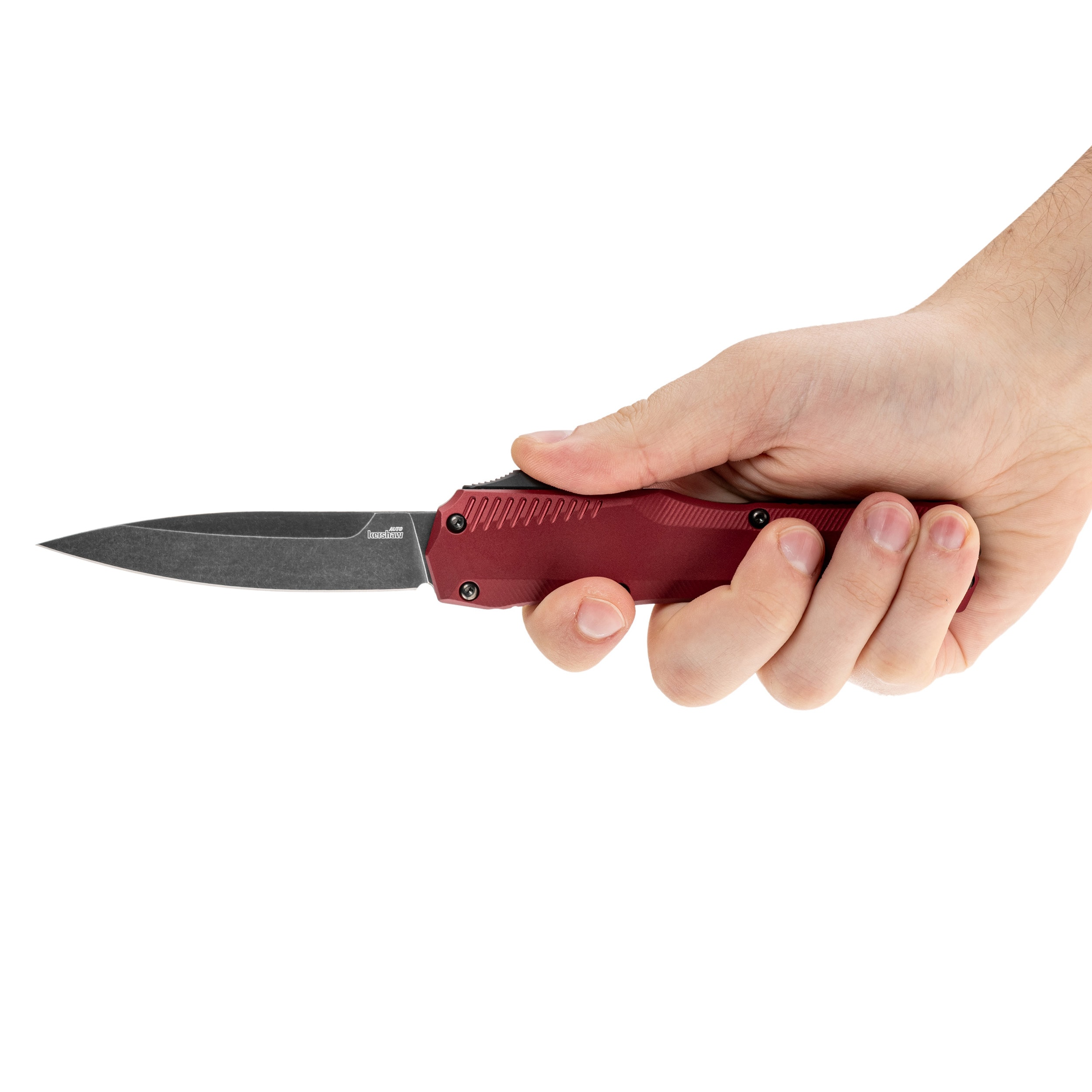 Nóż sprężynowy Kershaw Livewire - Merlot/Blackwash