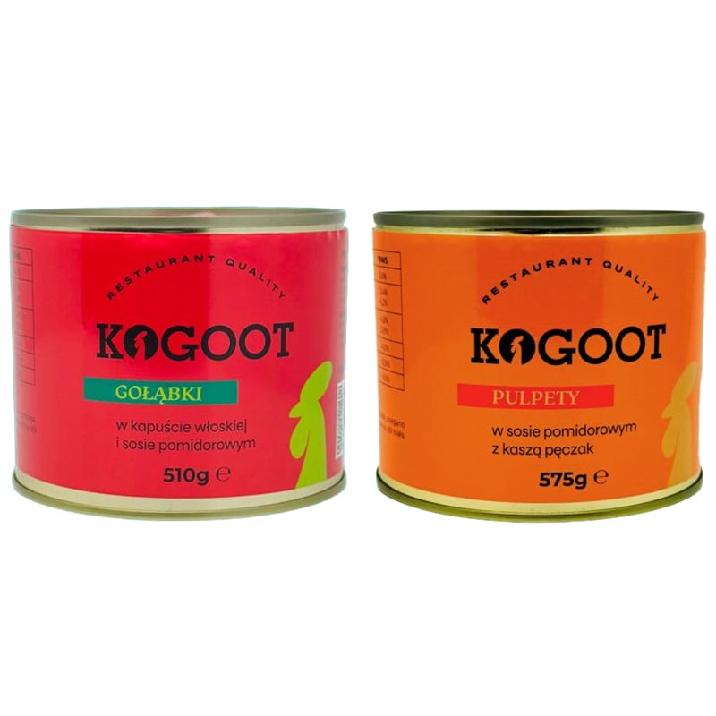 Консерви Kogoot - Голубці 510 г, Фрикадельки 575 г