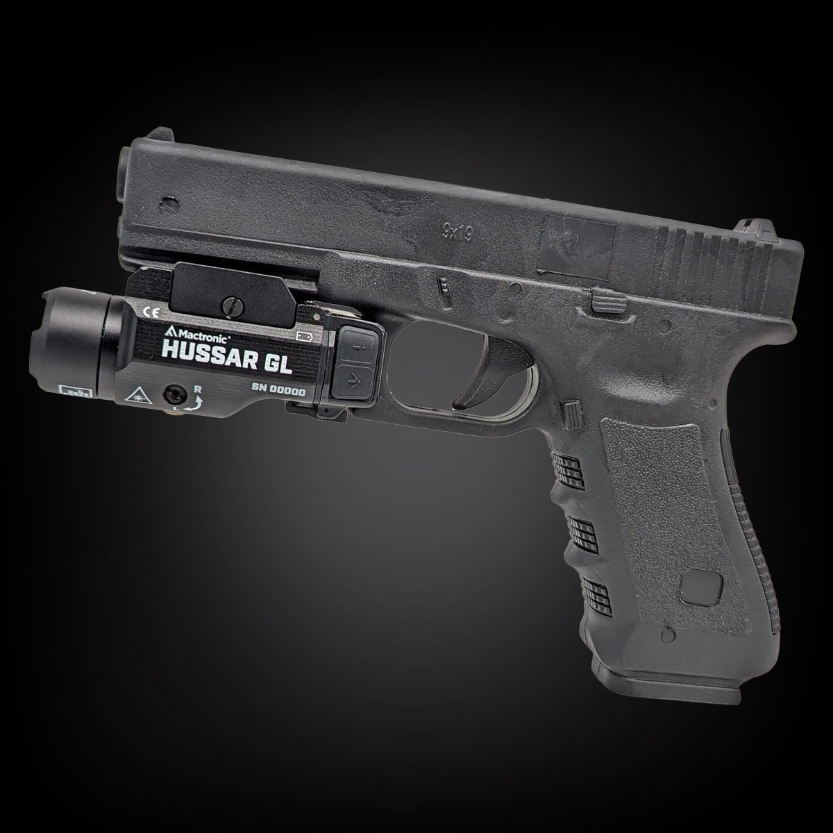 Latarka na broń Mactronic Hussar GL z celownikiem laserowym - 900 lumenów