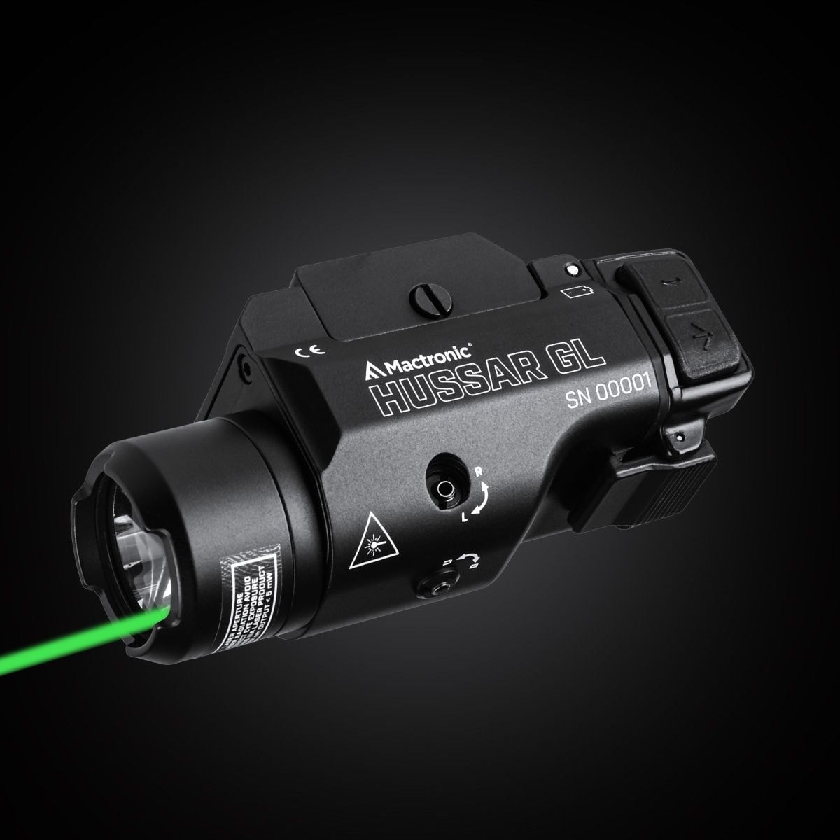 Latarka na broń Mactronic Hussar GL z celownikiem laserowym - 900 lumenów