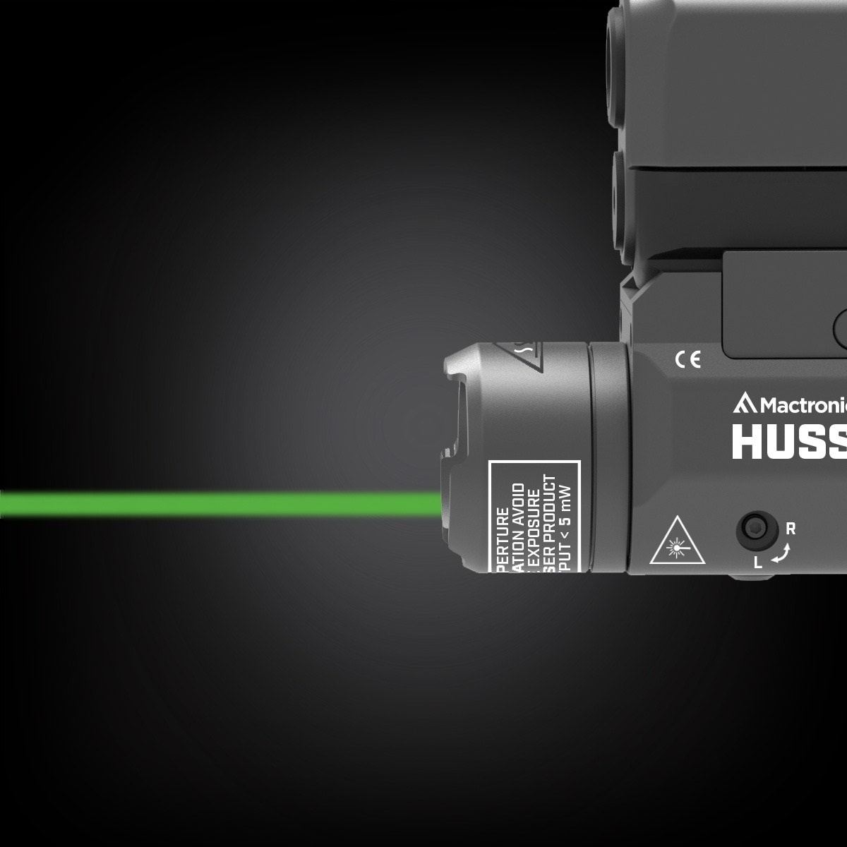 Latarka na broń Mactronic Hussar GL z celownikiem laserowym - 900 lumenów