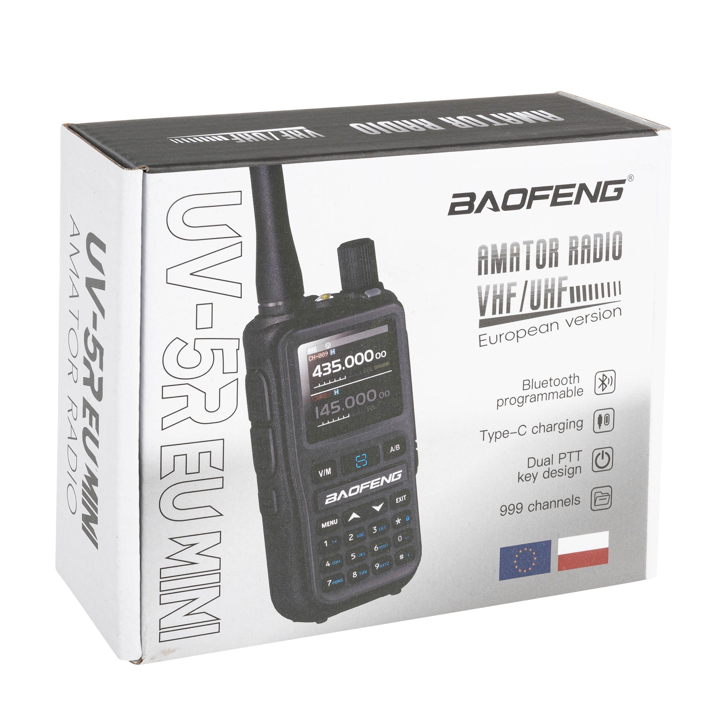 Radiotelefon Baofeng UV-5R EU Mini 1600 mAh - Grey