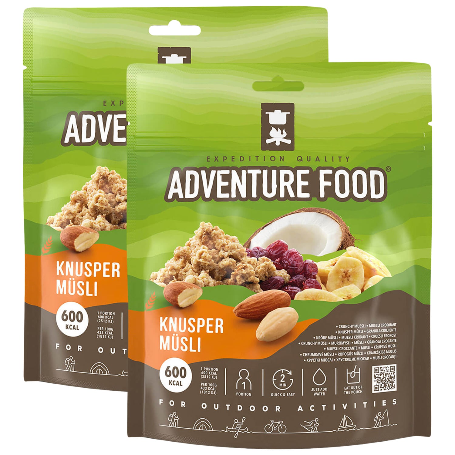 Сублімовані продукти Adventure Food Вегетаріанські мюслі 138 г - 2 шт.