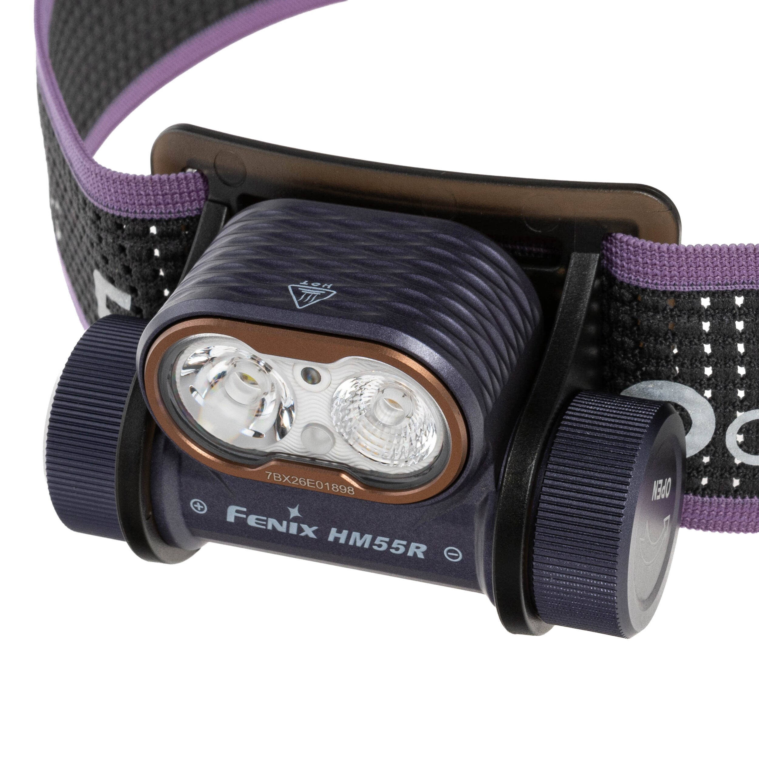 Latarka czołowa Fenix HM55R Dark Purple - 1200 lumenów