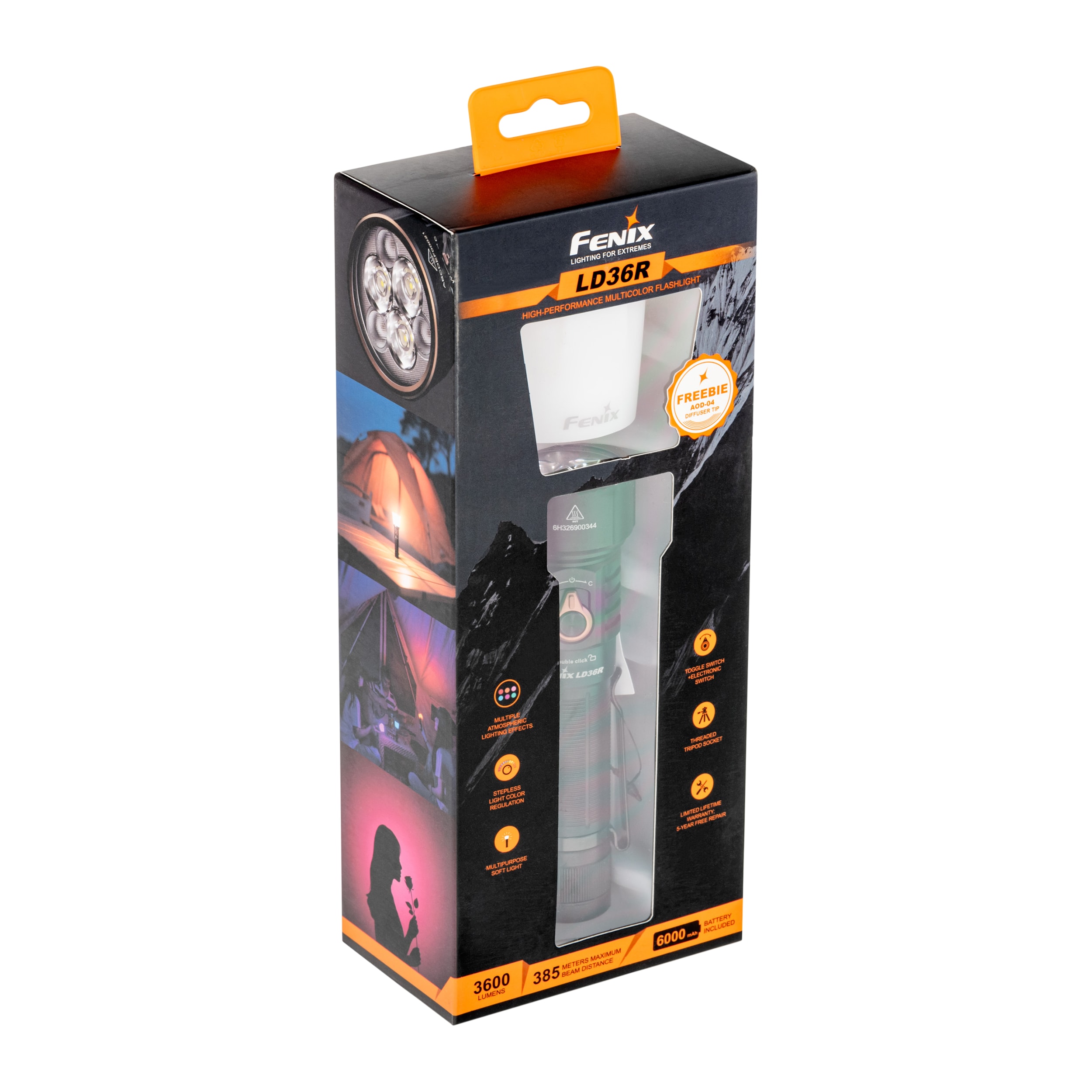 Latarka Fenix LD36R Black - 3600 lumenów