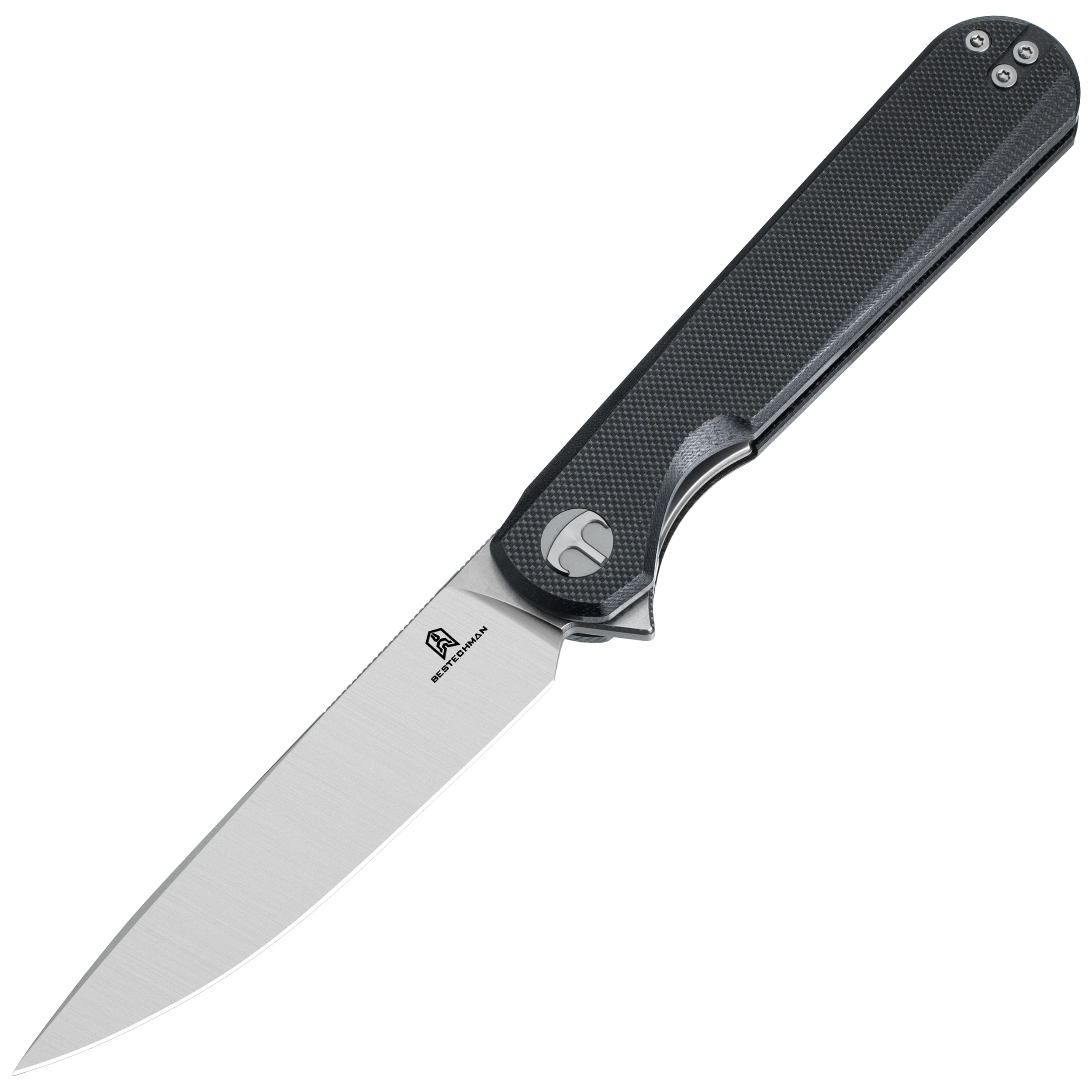 Nóż składany Bestechman Flick - Stonewashed/Satin, Black G10