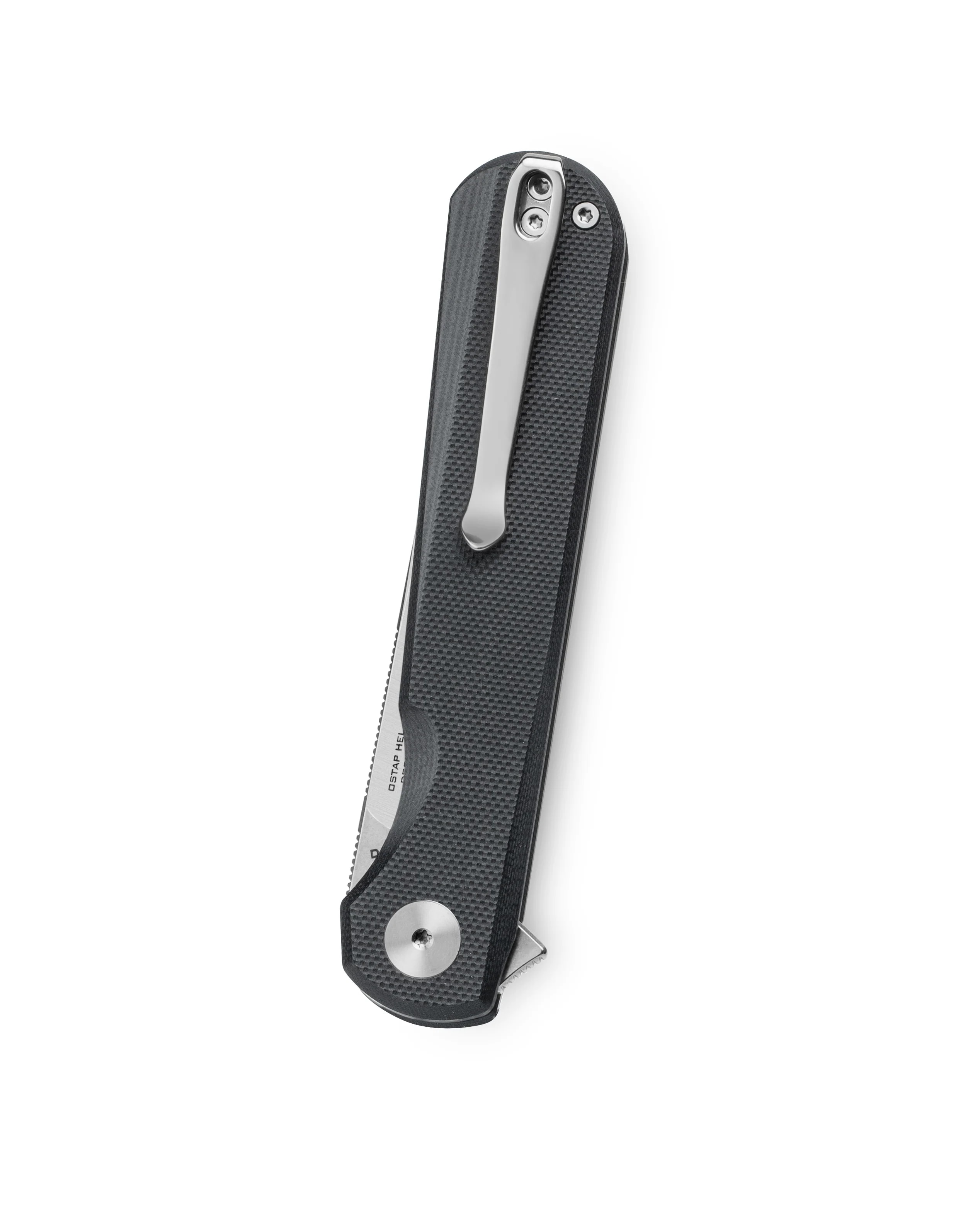 Nóż składany Bestechman Flick by Ostap Hel - Stonewashed/Satin, Black G10