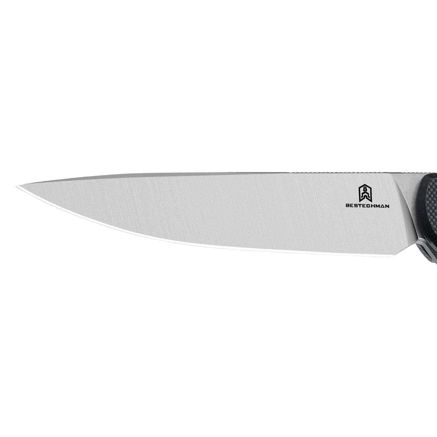 Nóż składany Bestechman Flick by Ostap Hel - Stonewashed/Satin, Black G10