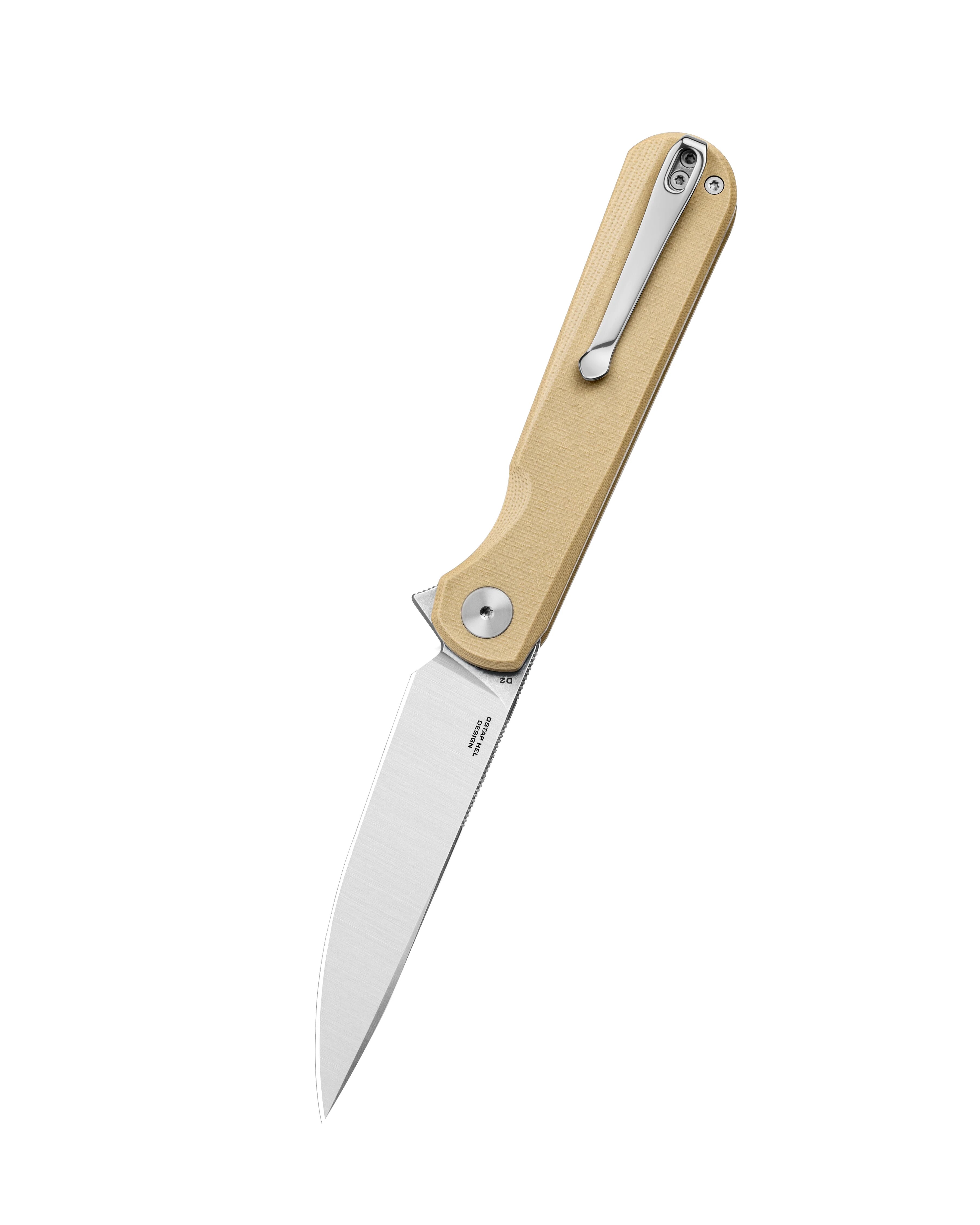 Складаний ніж Bestechman Flick by Ostap Hel - Stonewashed/Satin, Khaki G10