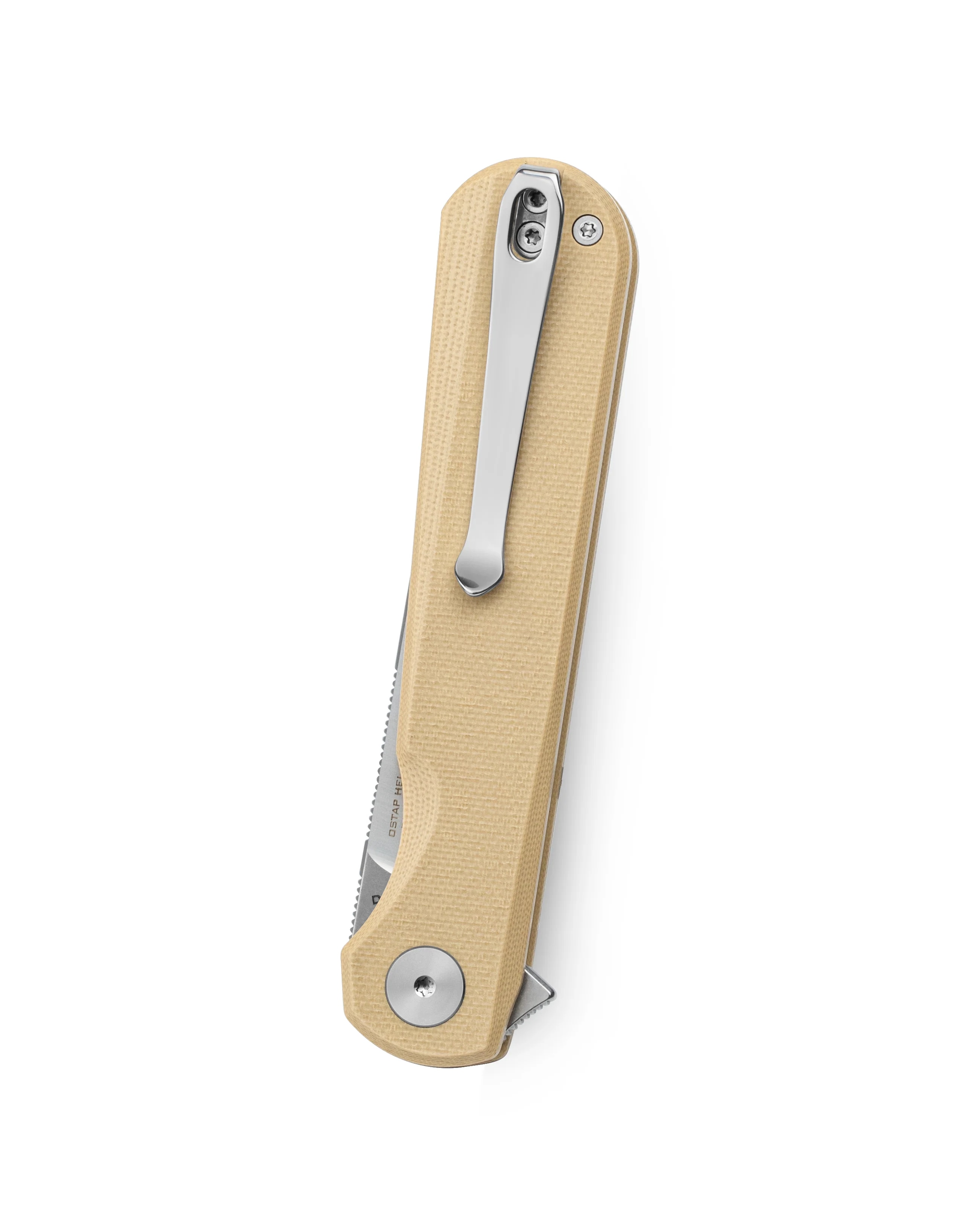 Складаний ніж Bestechman Flick by Ostap Hel - Stonewashed/Satin, Khaki G10