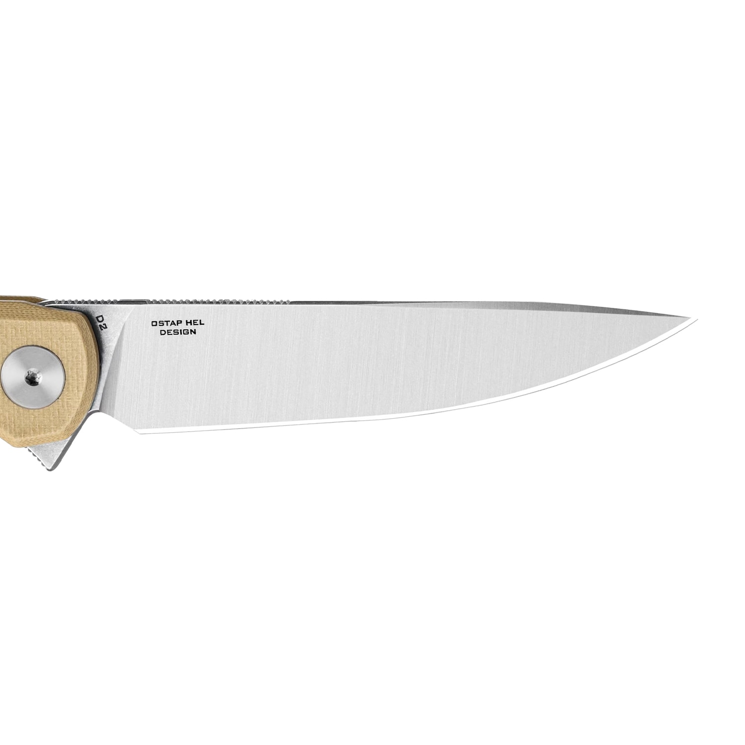 Складаний ніж Bestechman Flick by Ostap Hel - Stonewashed/Satin, Khaki G10