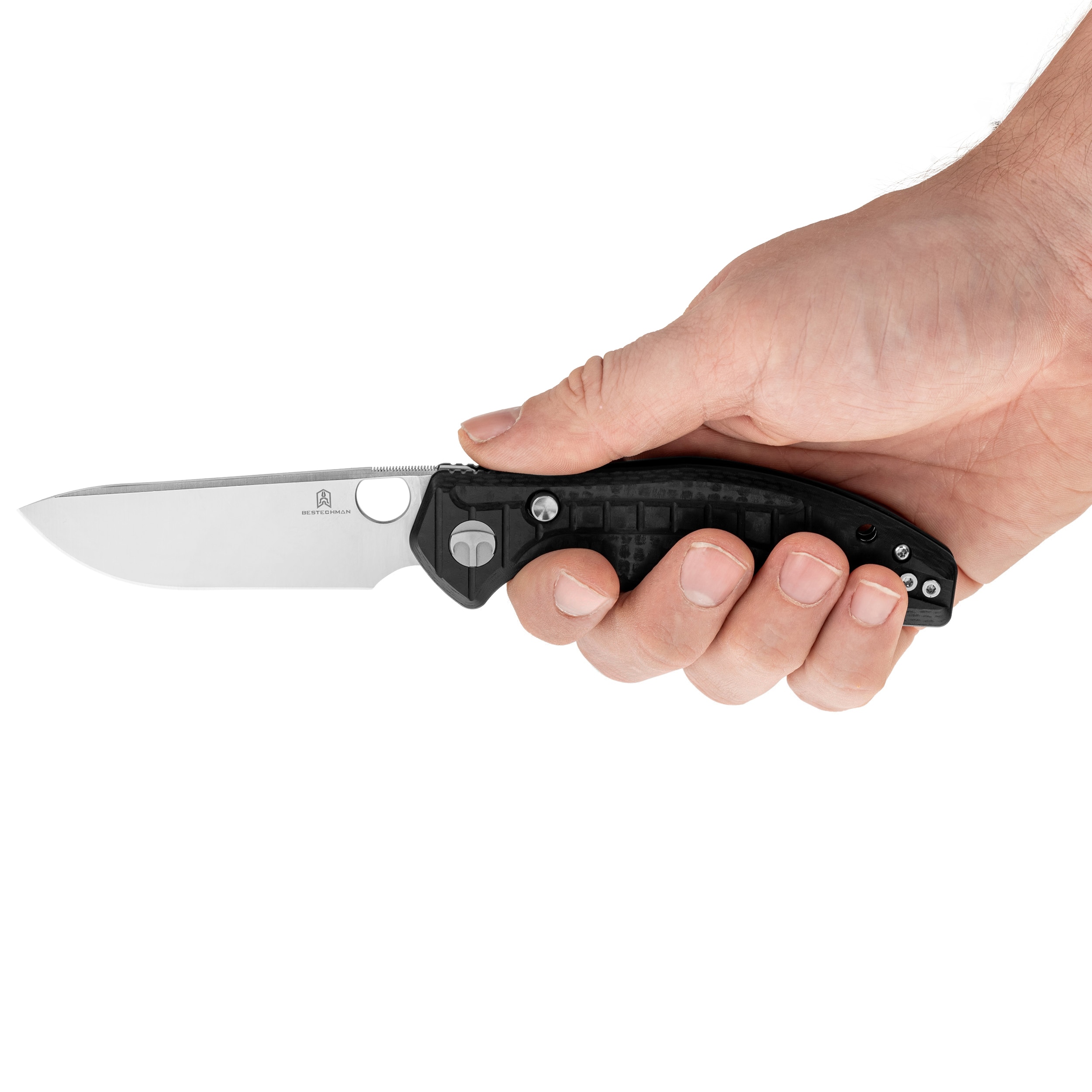 Bestechman Angry Owl Folding Knife - Satin/Black