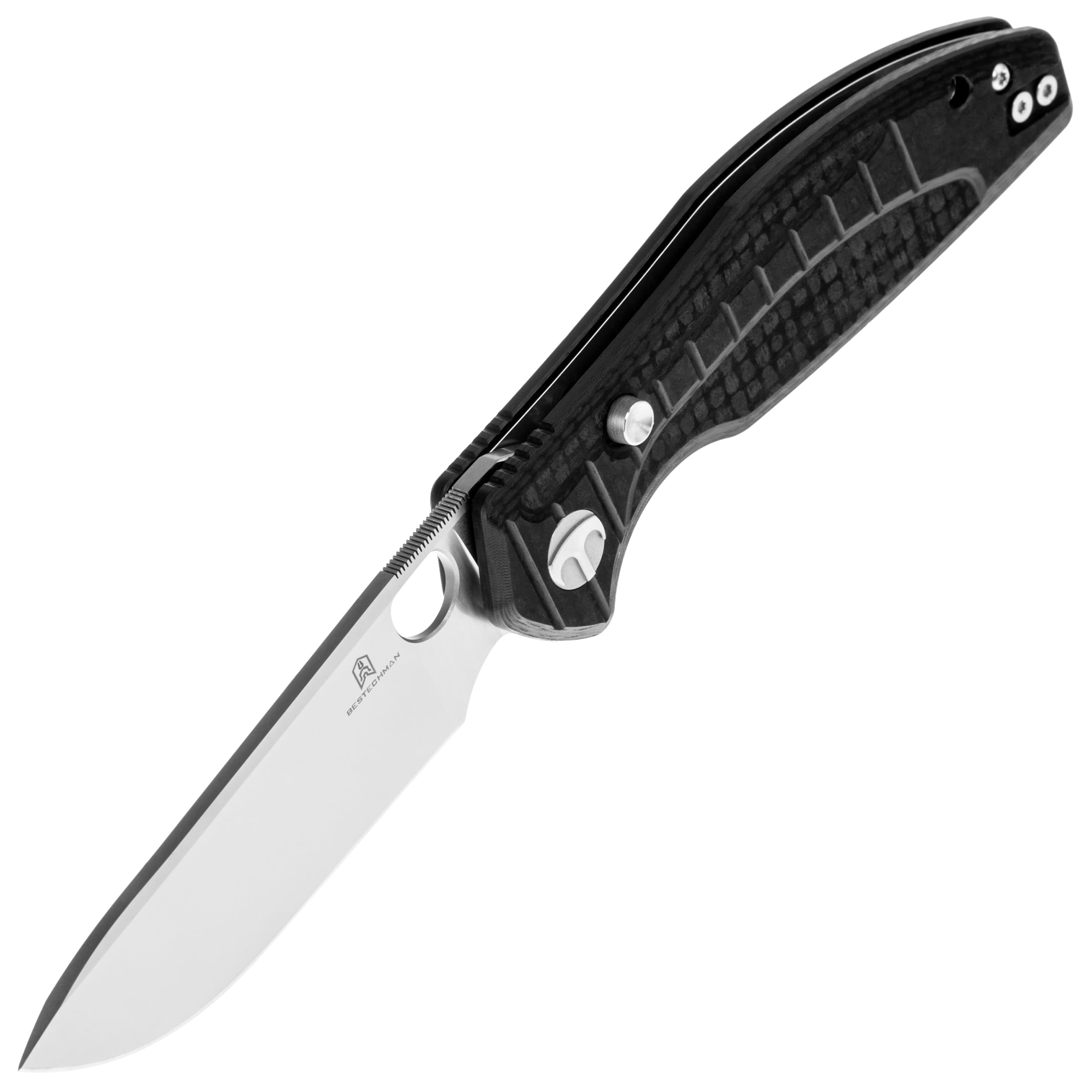 Bestechman Angry Owl Folding Knife - Satin/Black