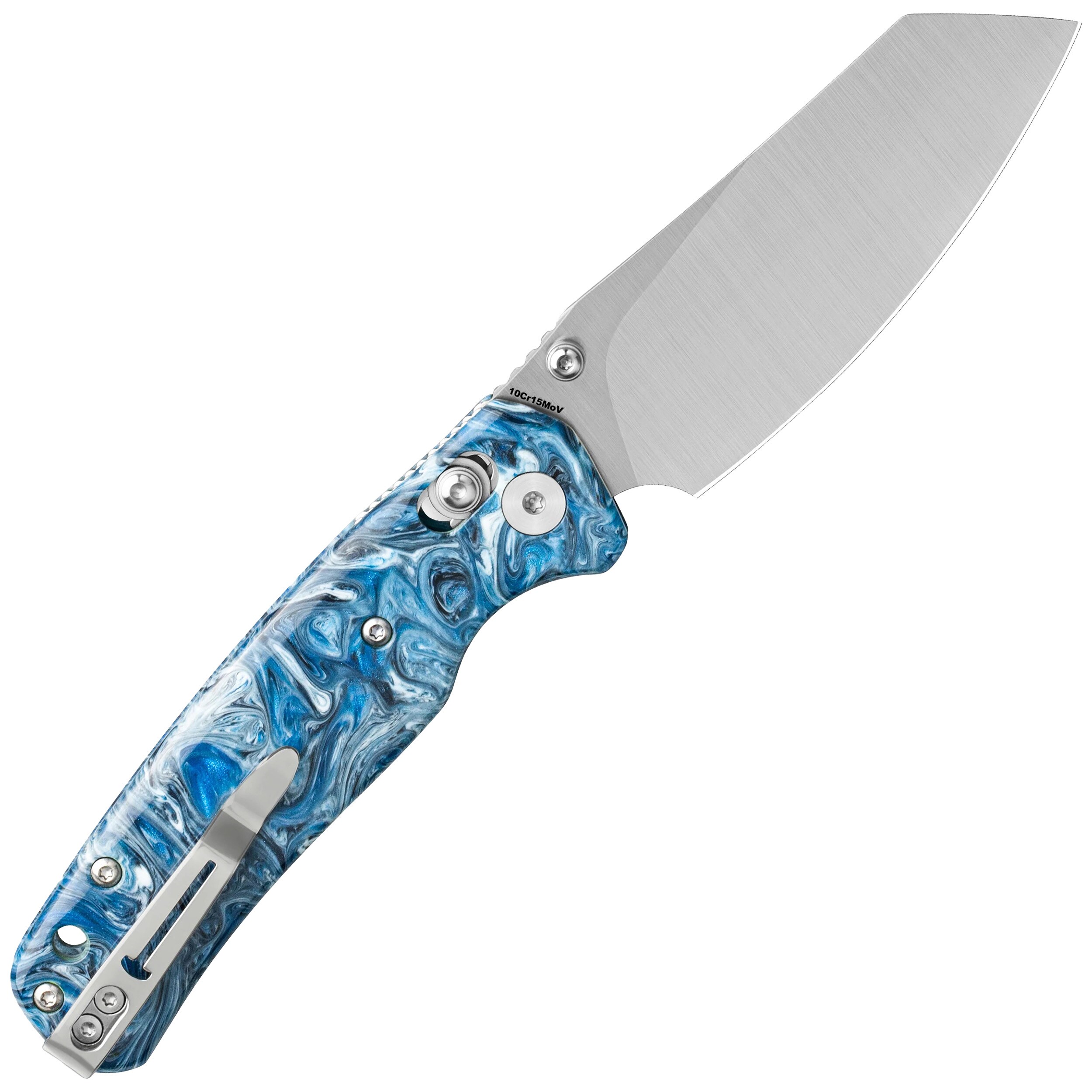 Nóż składany Bestechman Cicada's Wing - Blue Patterned Resin