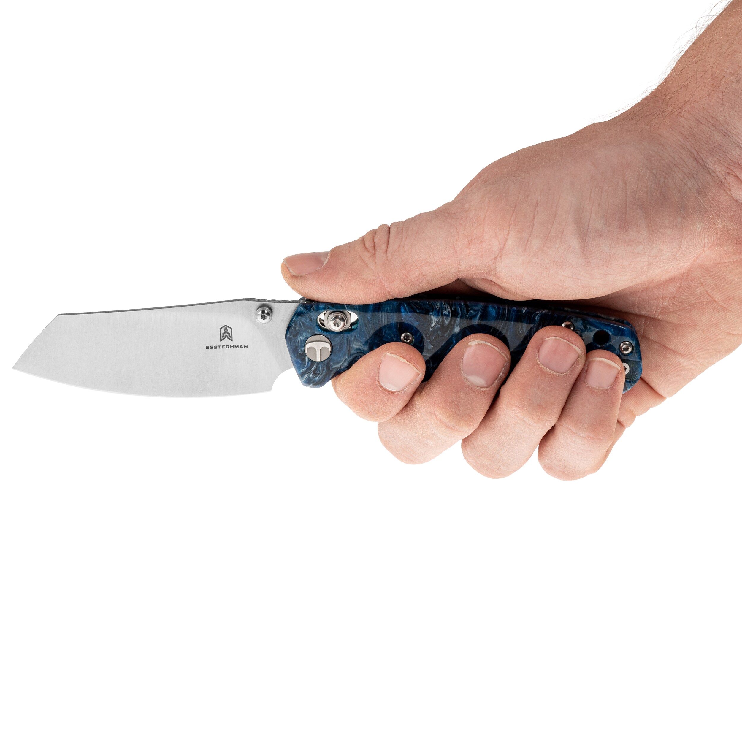 Nóż składany Bestechman Cicada's Wing - Blue Patterned Resin