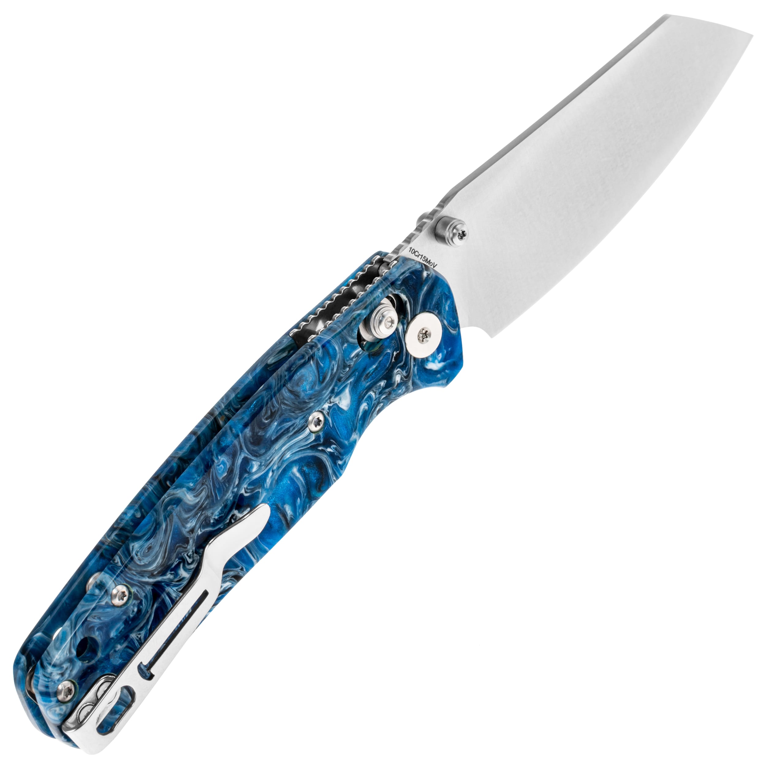 Складаний ніж Bestechman Cicada's Wing - Blue Patterned Resin