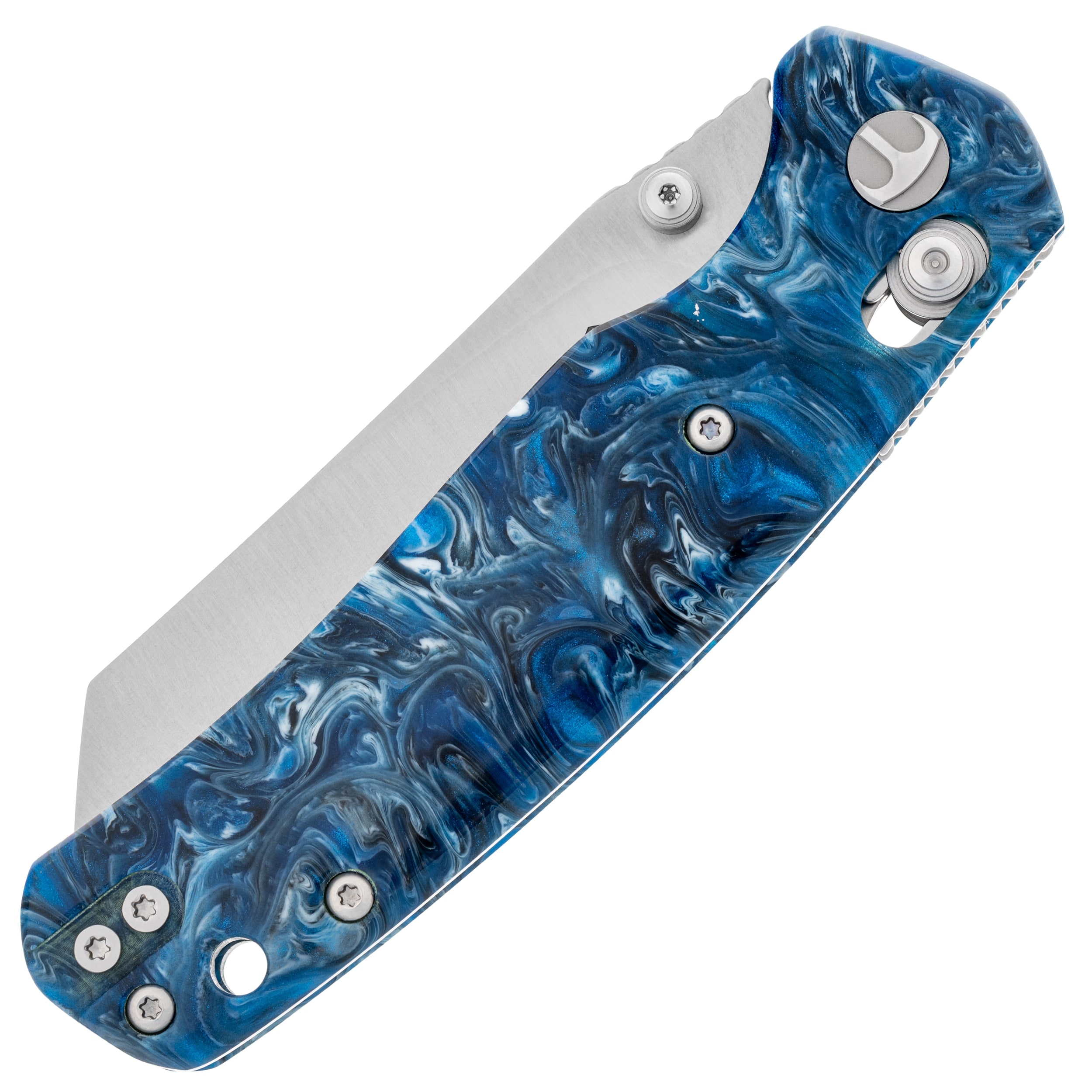 Складаний ніж Bestechman Cicada's Wing - Blue Patterned Resin