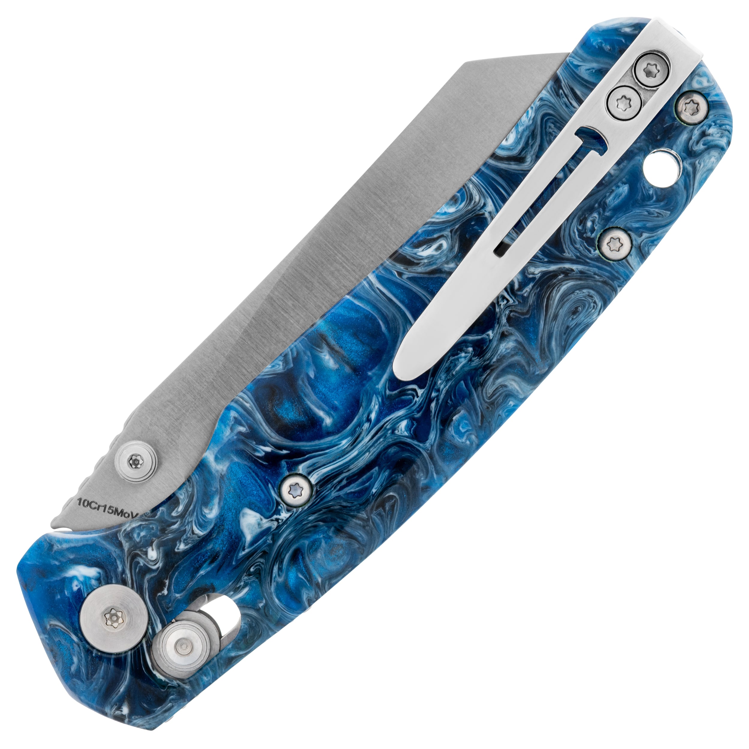 Складаний ніж Bestechman Cicada's Wing - Blue Patterned Resin