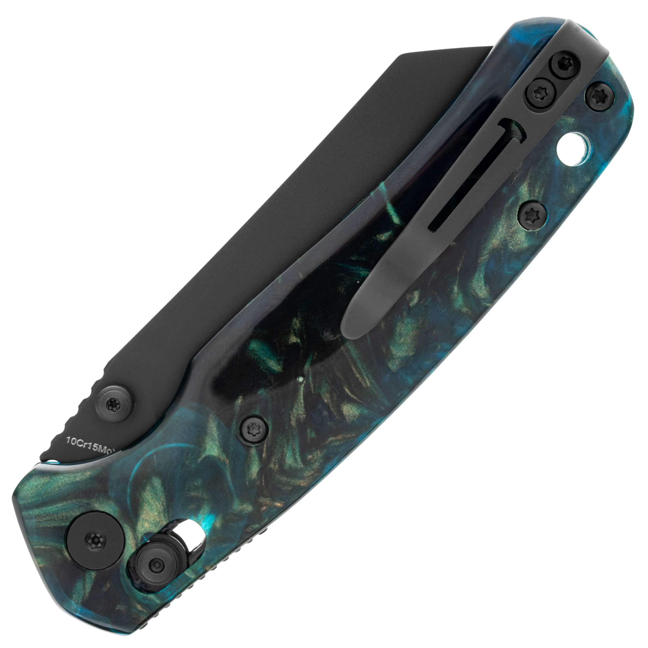 Складаний ніж Bestechman Cicada's Wing - Dark Blue Patterned Resin