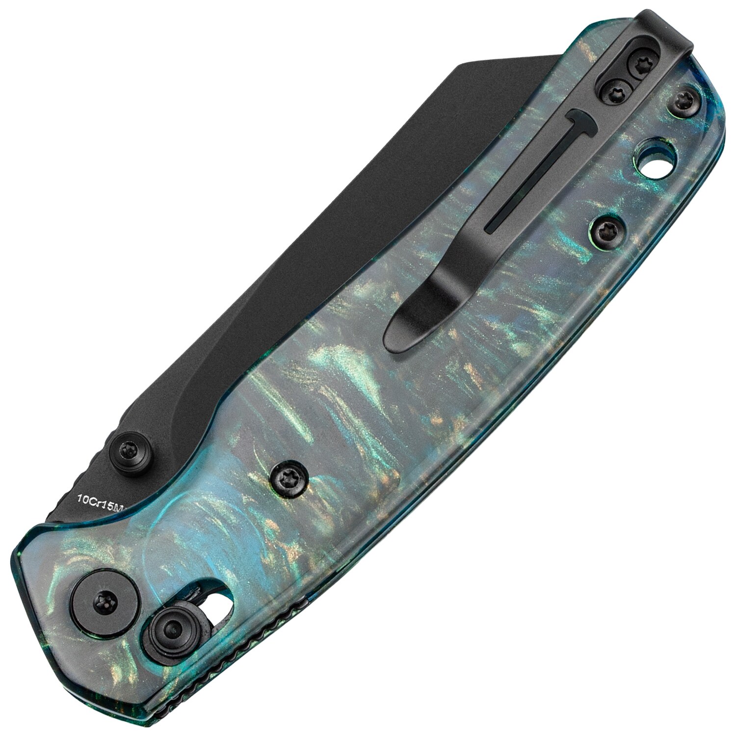 Складаний ніж Bestechman Cicada's Wing - Dark Blue Patterned Resin