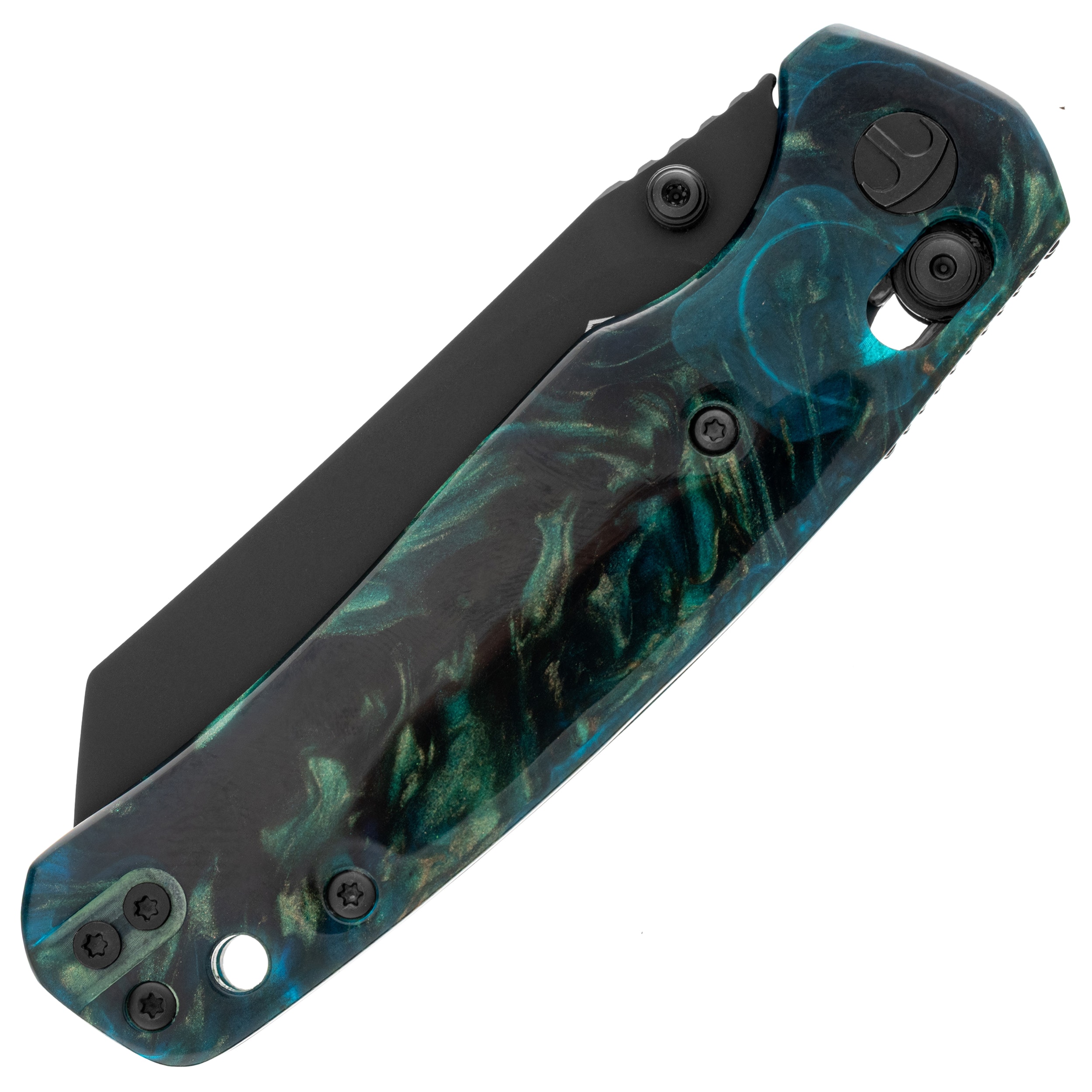 Складаний ніж Bestechman Cicada's Wing - Dark Blue Patterned Resin