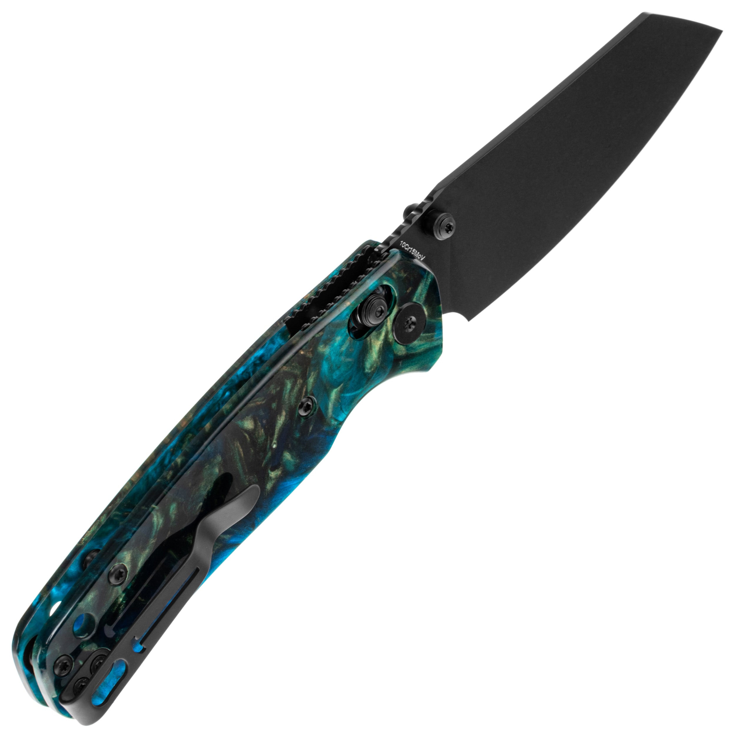 Складаний ніж Bestechman Cicada's Wing - Dark Blue Patterned Resin