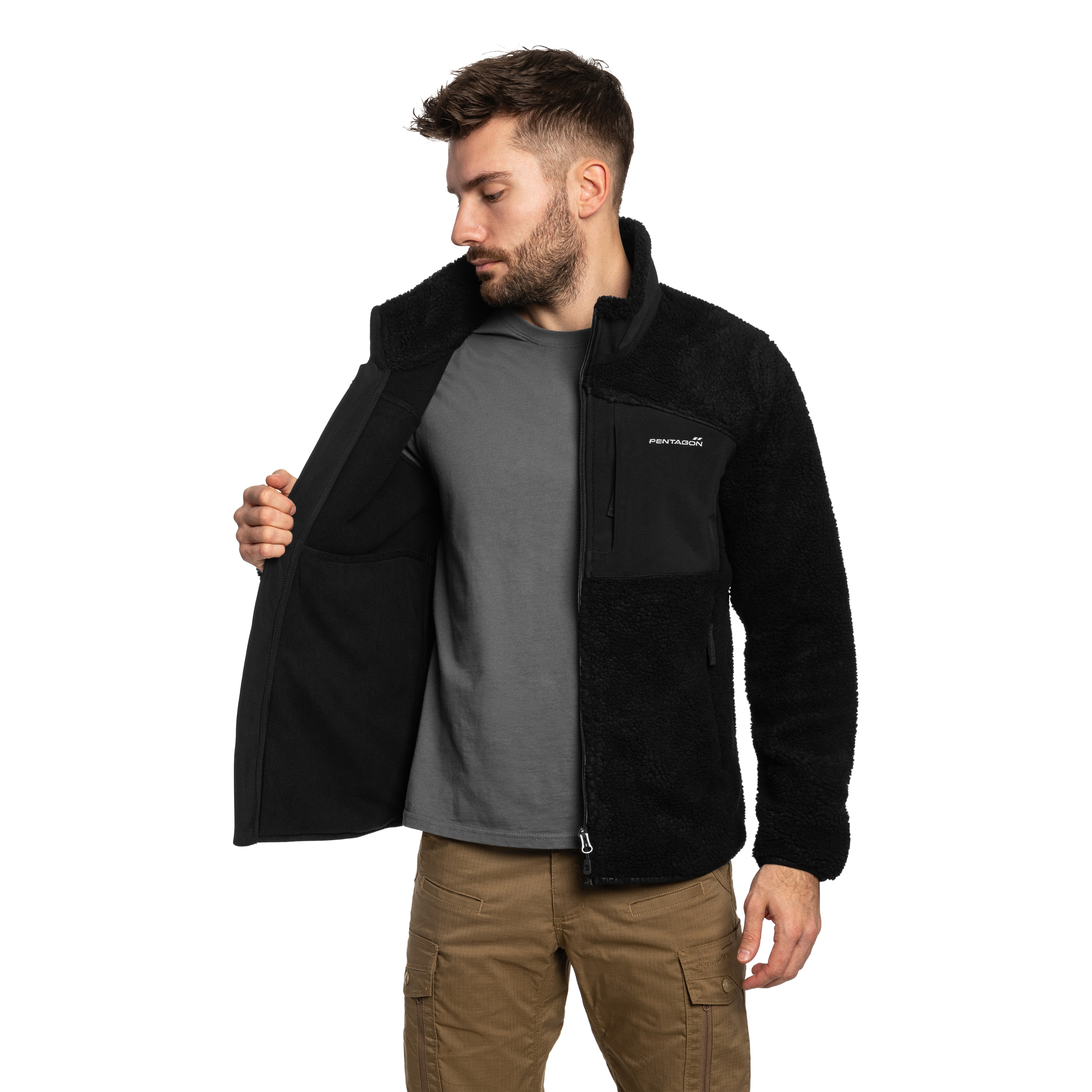 Флісова кофта Pentagon Summit Sherpa Fleece - Black