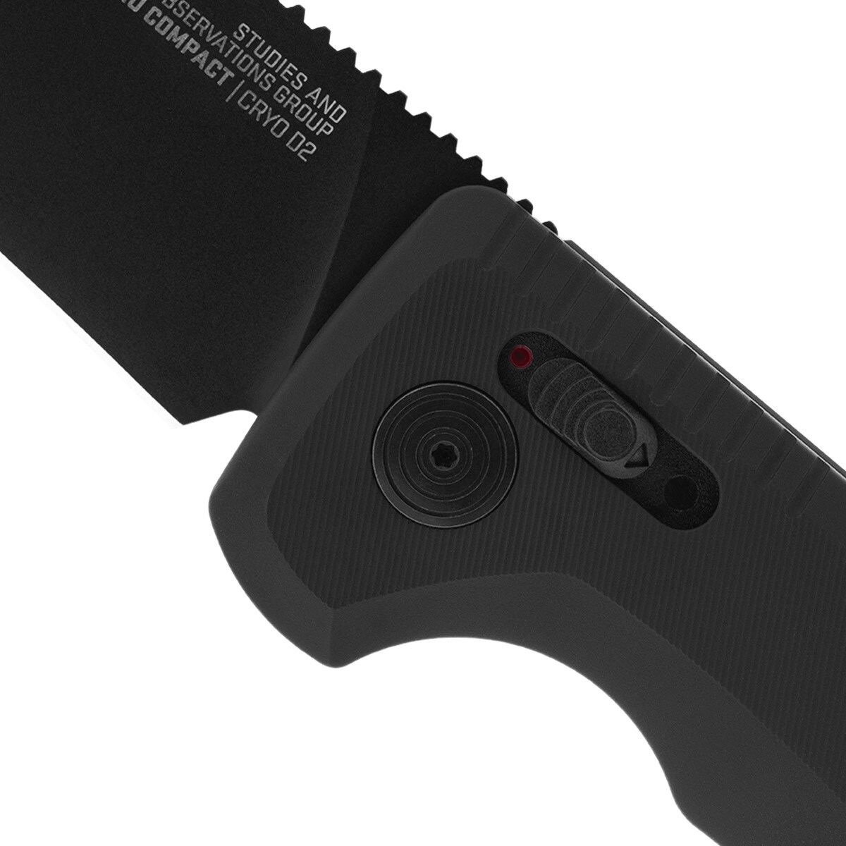 Пружинний ніж SOG-TAC AU Compact Straight Edge - Black