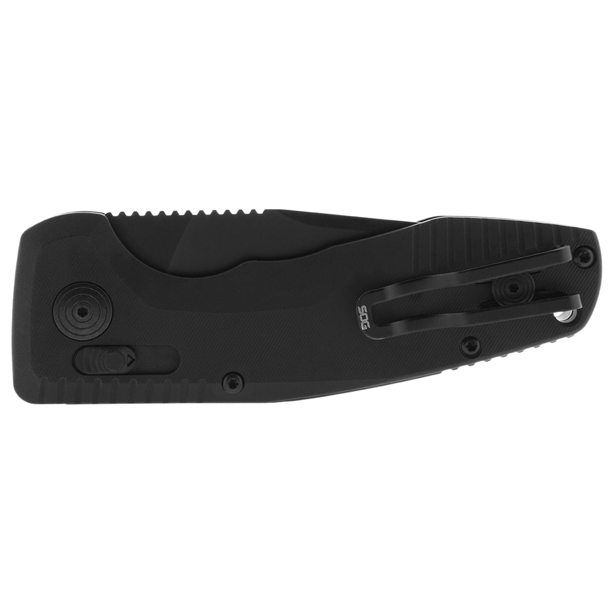 Пружинний ніж SOG-TAC AU Compact Straight Edge - Black