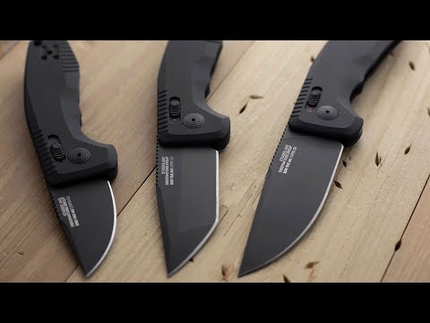 Пружинний ніж SOG-TAC AU Compact Straight Edge - Black