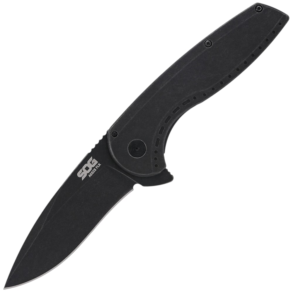 Складаний ніж SOG Aegis FLK 2.0 Drop-Point - Black Stonewash