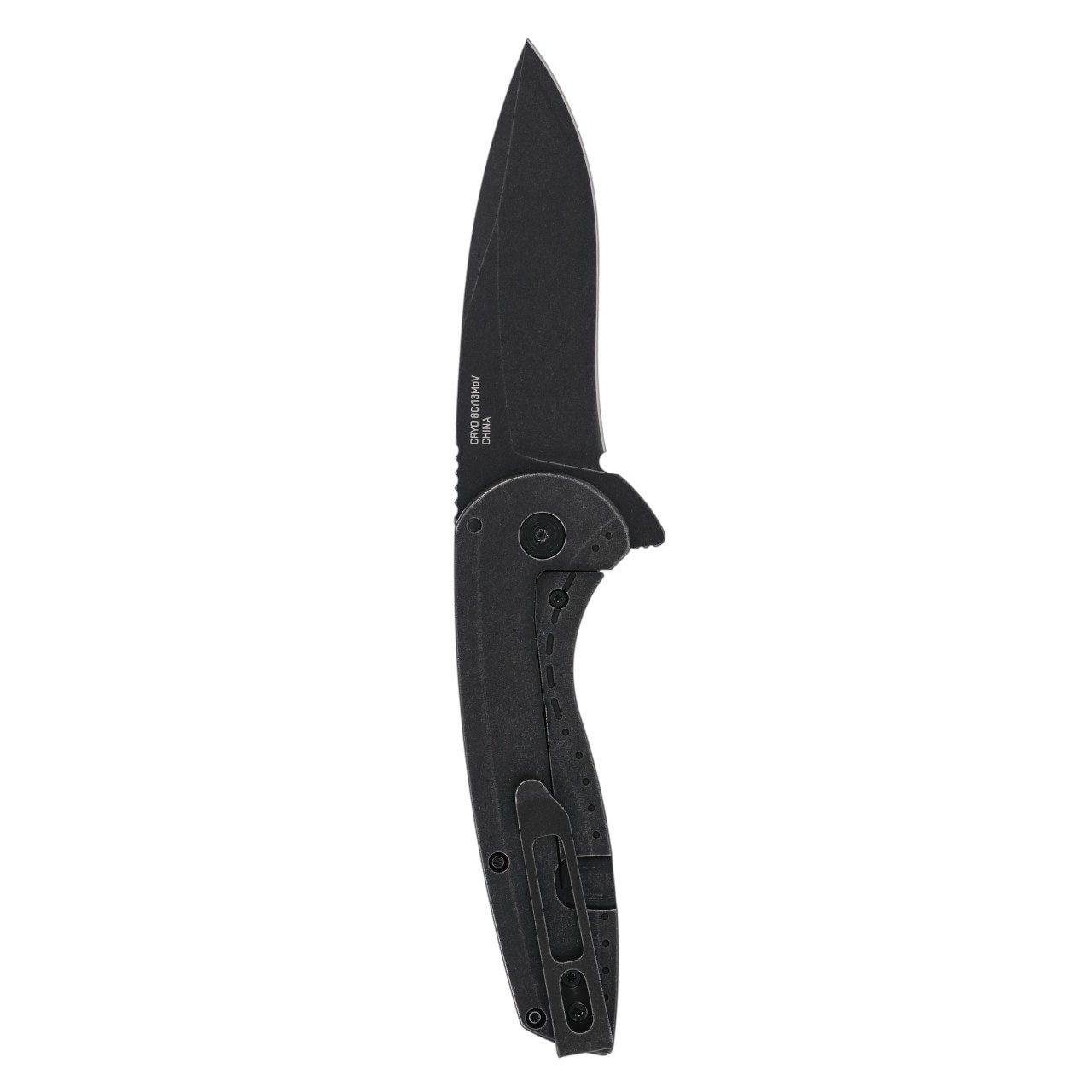 SOG Aegis FLK 2.0 Drop-Point Folding Knife - Black Stonewash