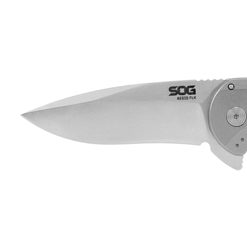 Складаний ніж SOG Aegis FLK 2.0 Drop-Point - Satin/Stonewash