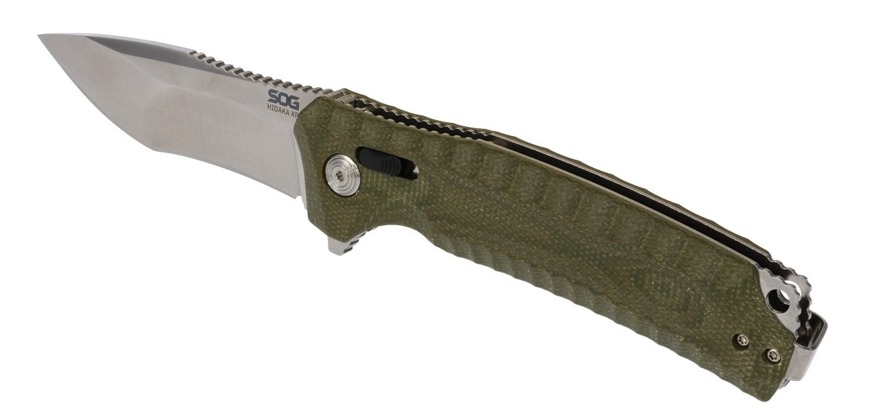SOG Hidaka XR 3V Satin Folding Knife - Olive