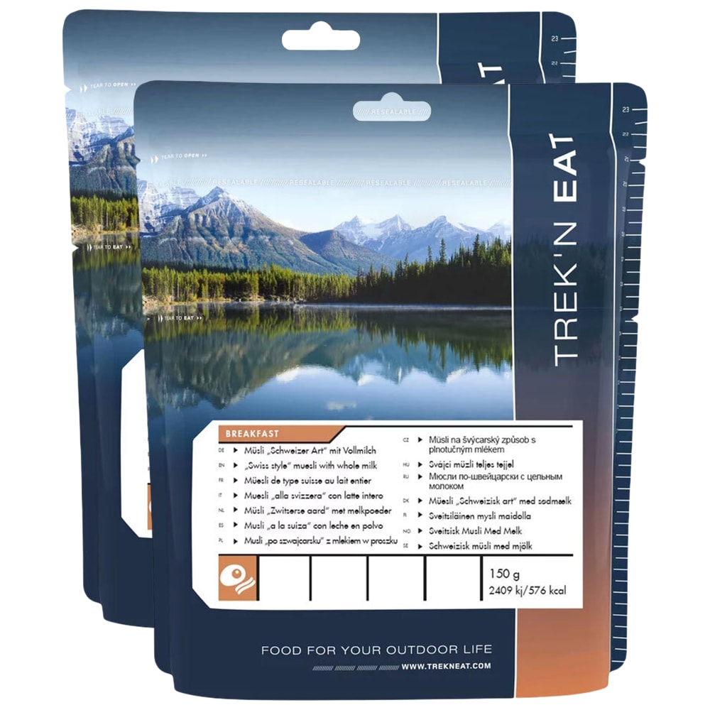 Сублімовані продукти Trek'n Eat - мюслі «по-швейцарськи» з сухим молоком 150 г - 2 шт.