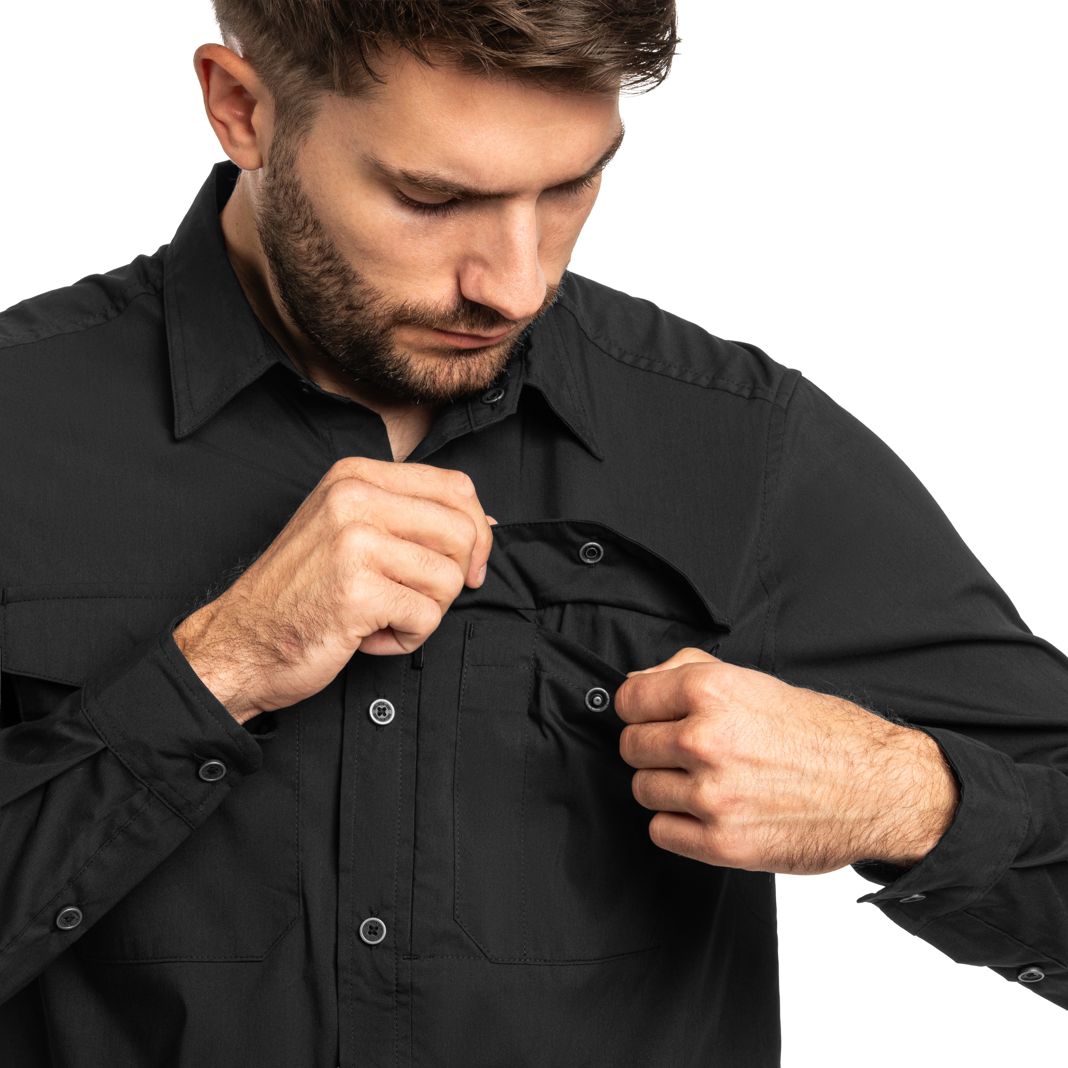 Koszula Helikon-Tex Covert Concealed Carry - Washed Black