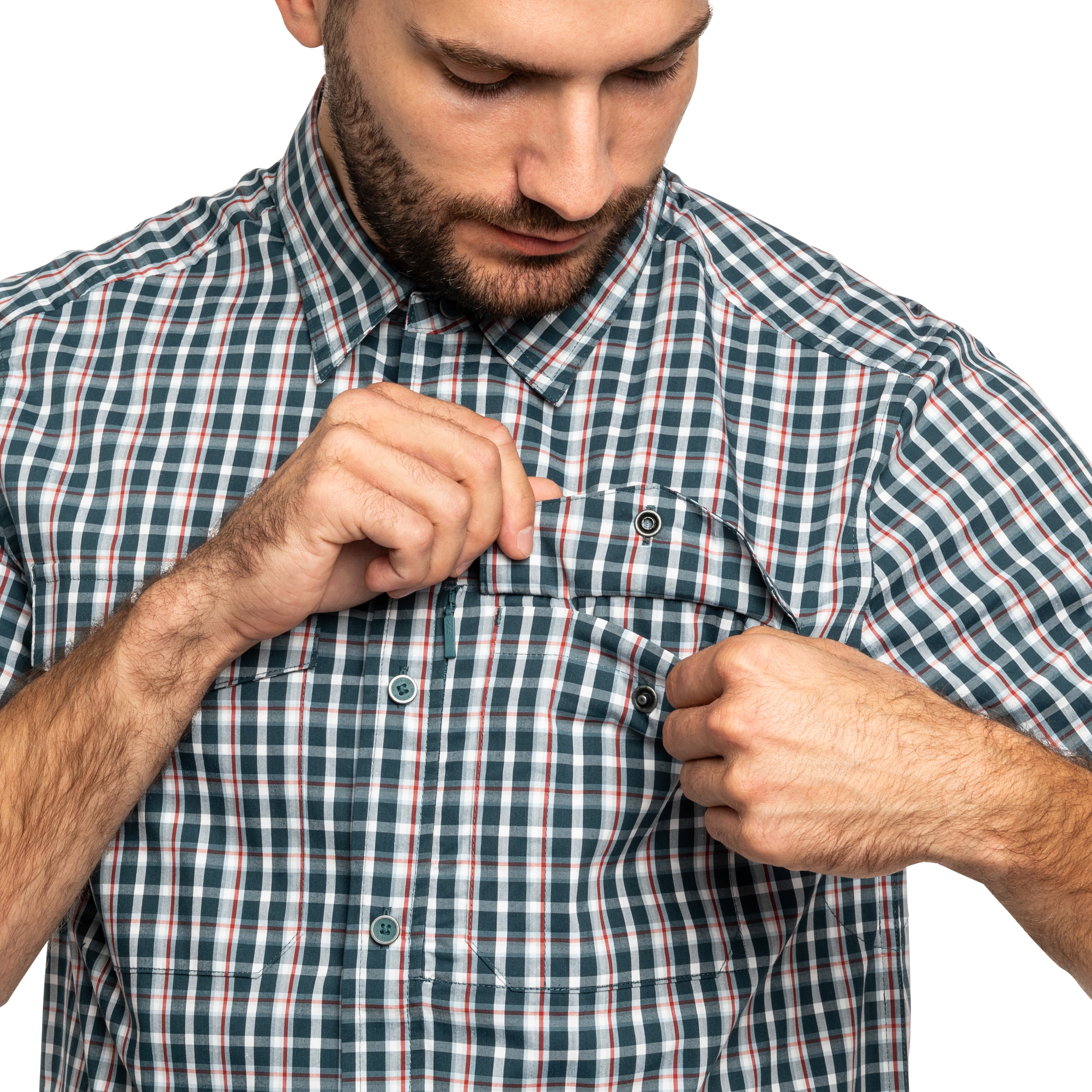 Koszula Helikon-Tex Covert Concealed Carry Short Sleeve - Rustic Cloth Plaid