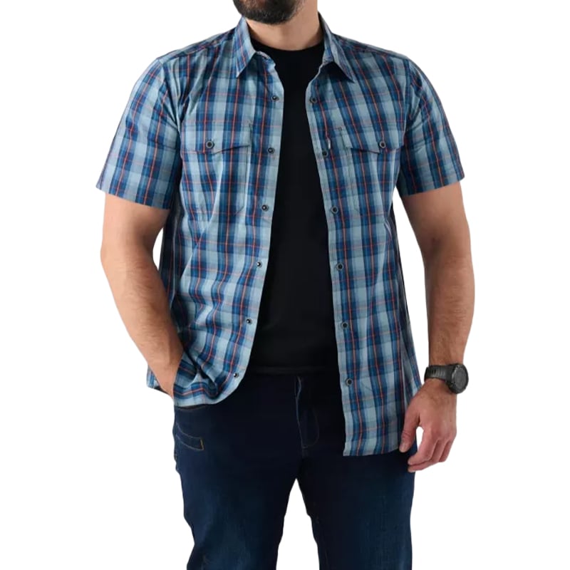 Koszula Helikon-Tex Covert Concealed Carry Short Sleeve - Sunset Blue Plaid
