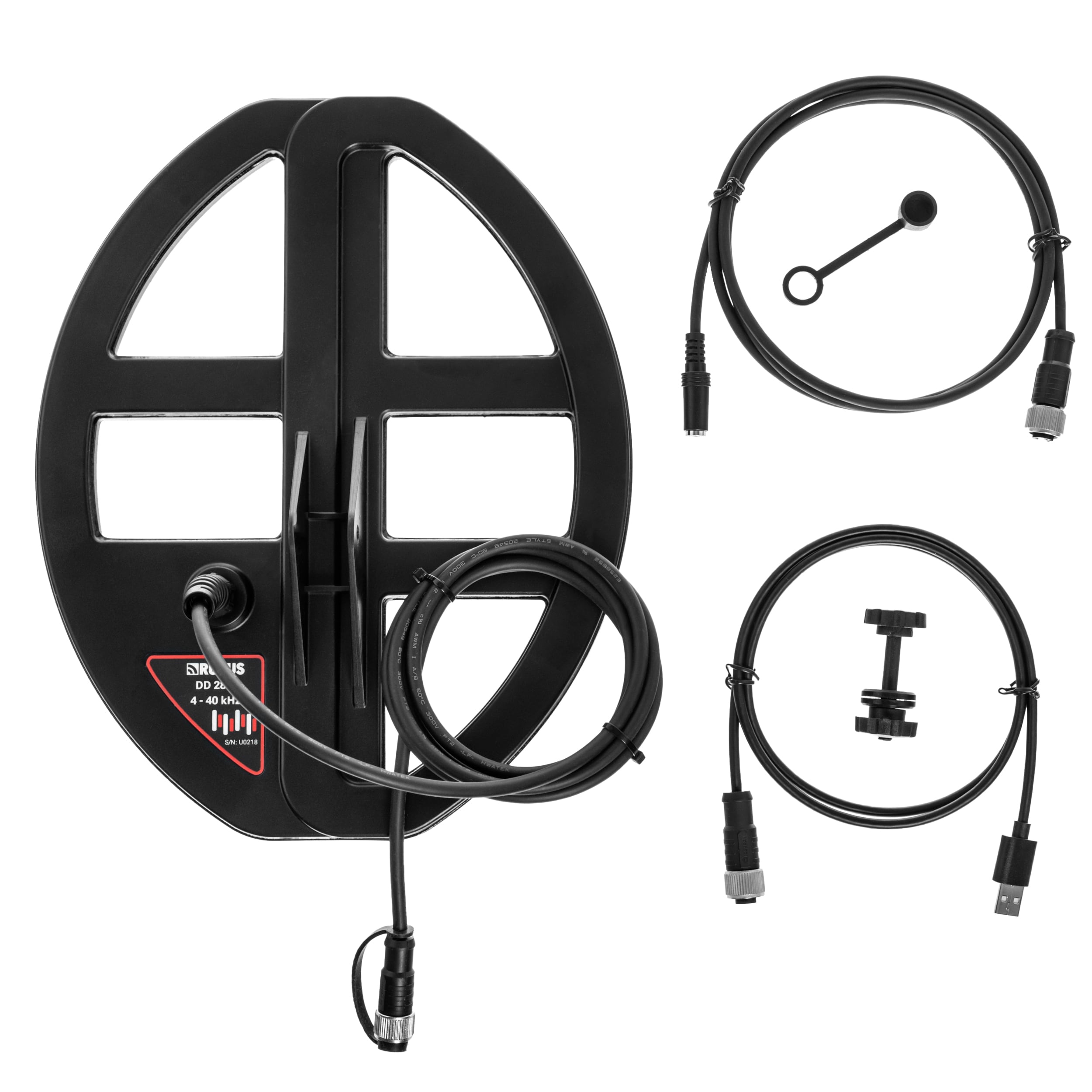 Wykrywacz metali Rutus Versa DD28,5 + Słuchawki bezprzewodowe SR-1 - zestaw