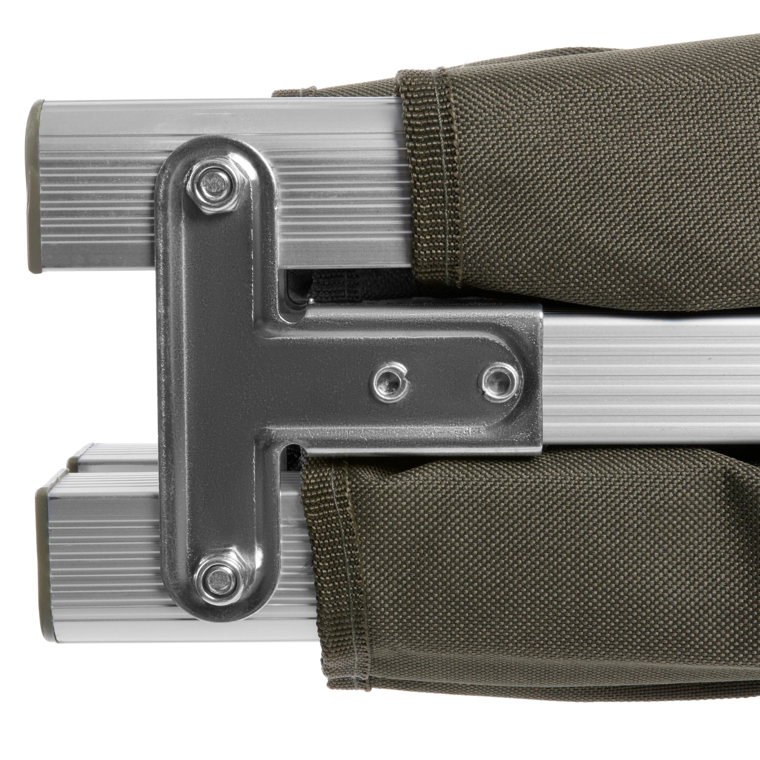 Łóżko polowe składane Mil-Tec US Style + materac Badger Outdoor + poduszka - zestaw