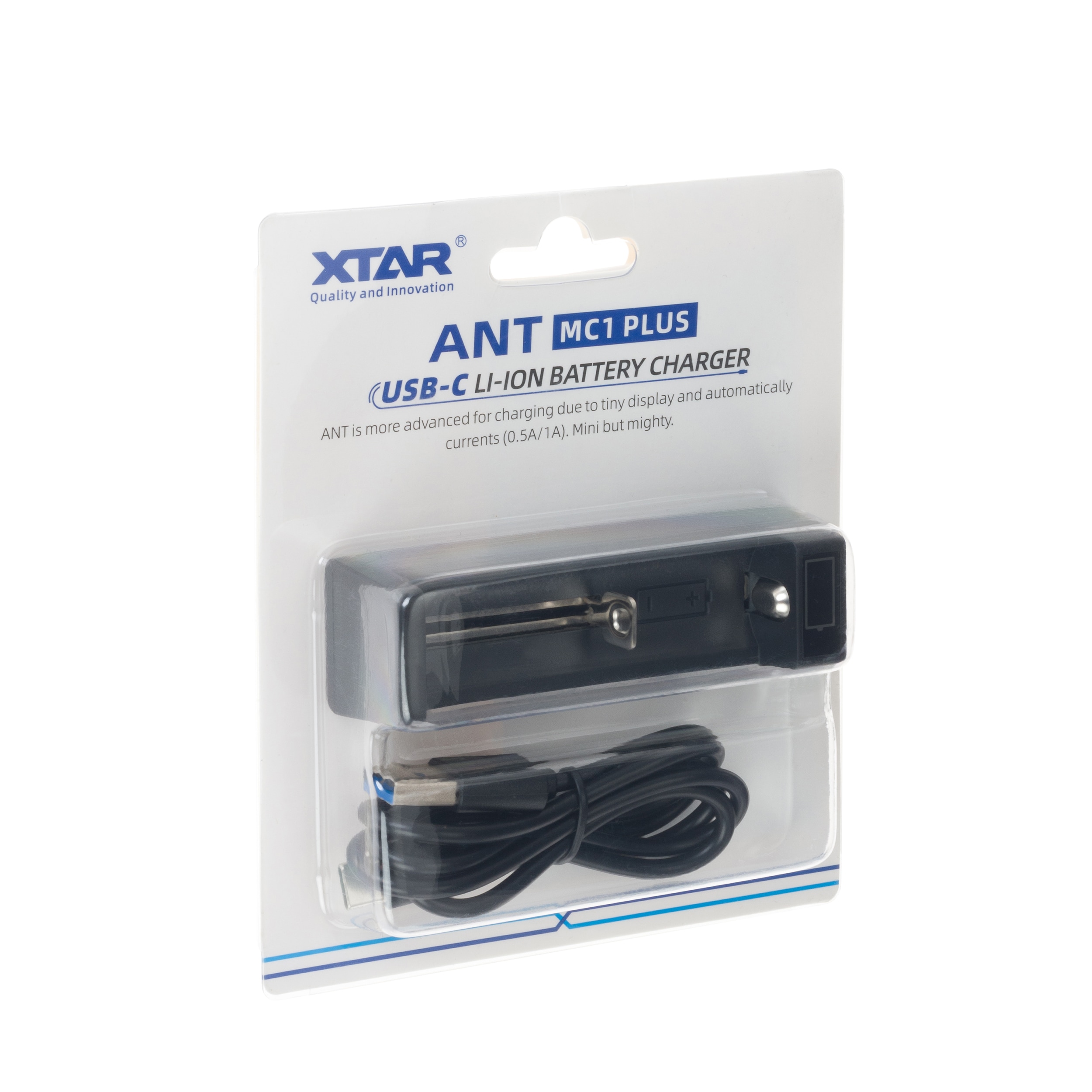 Зарядний пристрій для акумуляторів XTar MC1+ USB-C - Black