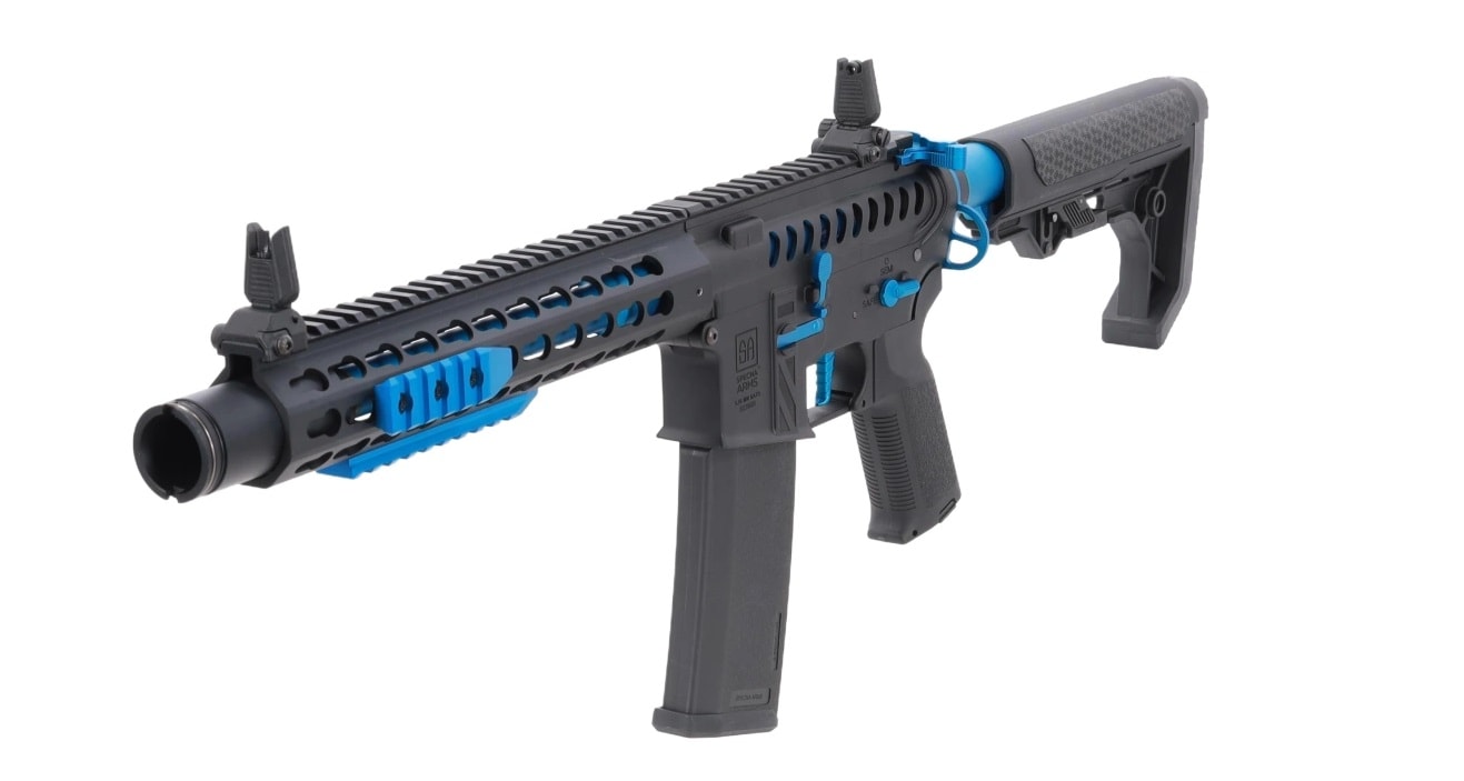 Karabinek szturmowy AEG Specna Arms SA-E40 Edge HAL 2 ETU Light Ops Stock Gen. 2 - Black/Blue