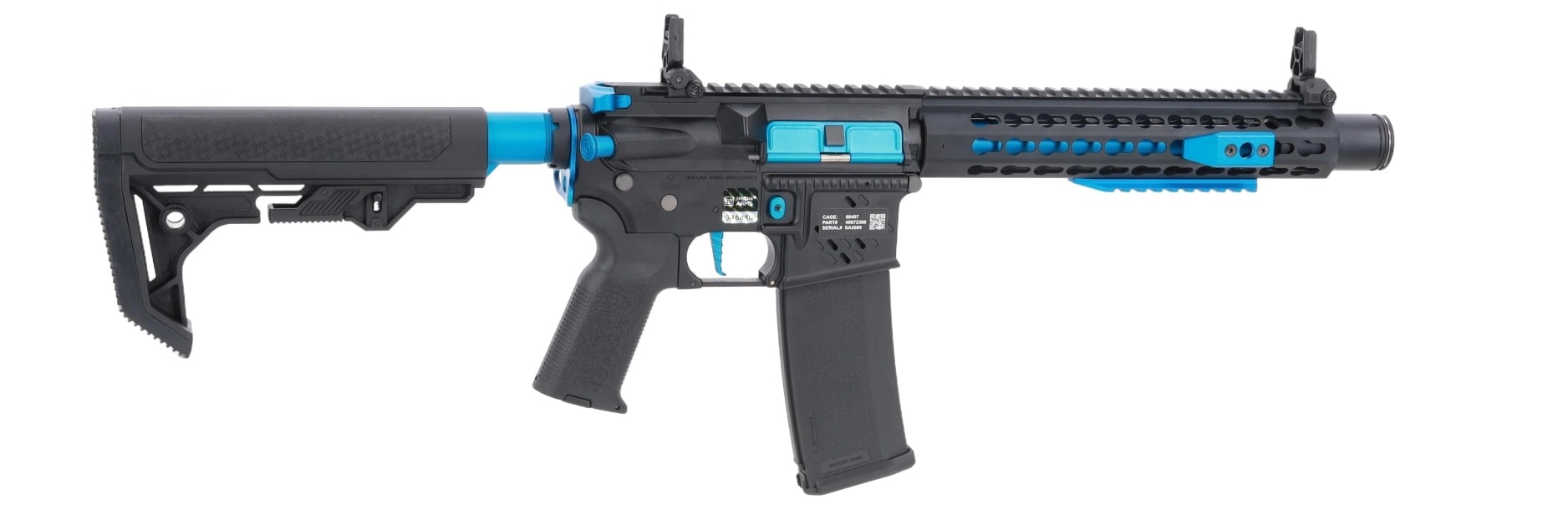 Karabinek szturmowy AEG Specna Arms SA-E40 Edge HAL 2 ETU Light Ops Stock Gen. 2 - Black/Blue