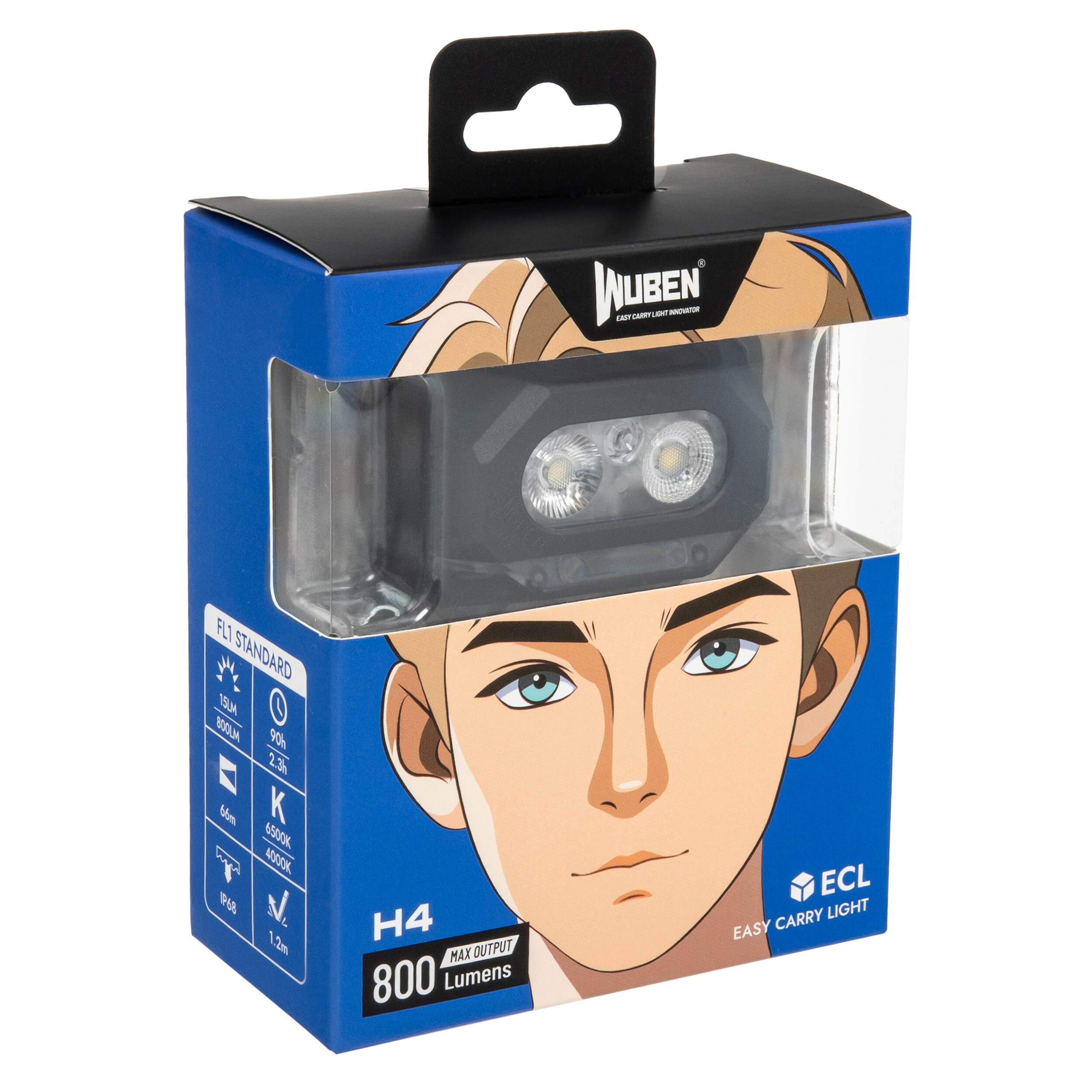 Latarka czołowa Wuben H4 Black - 800 lumenów