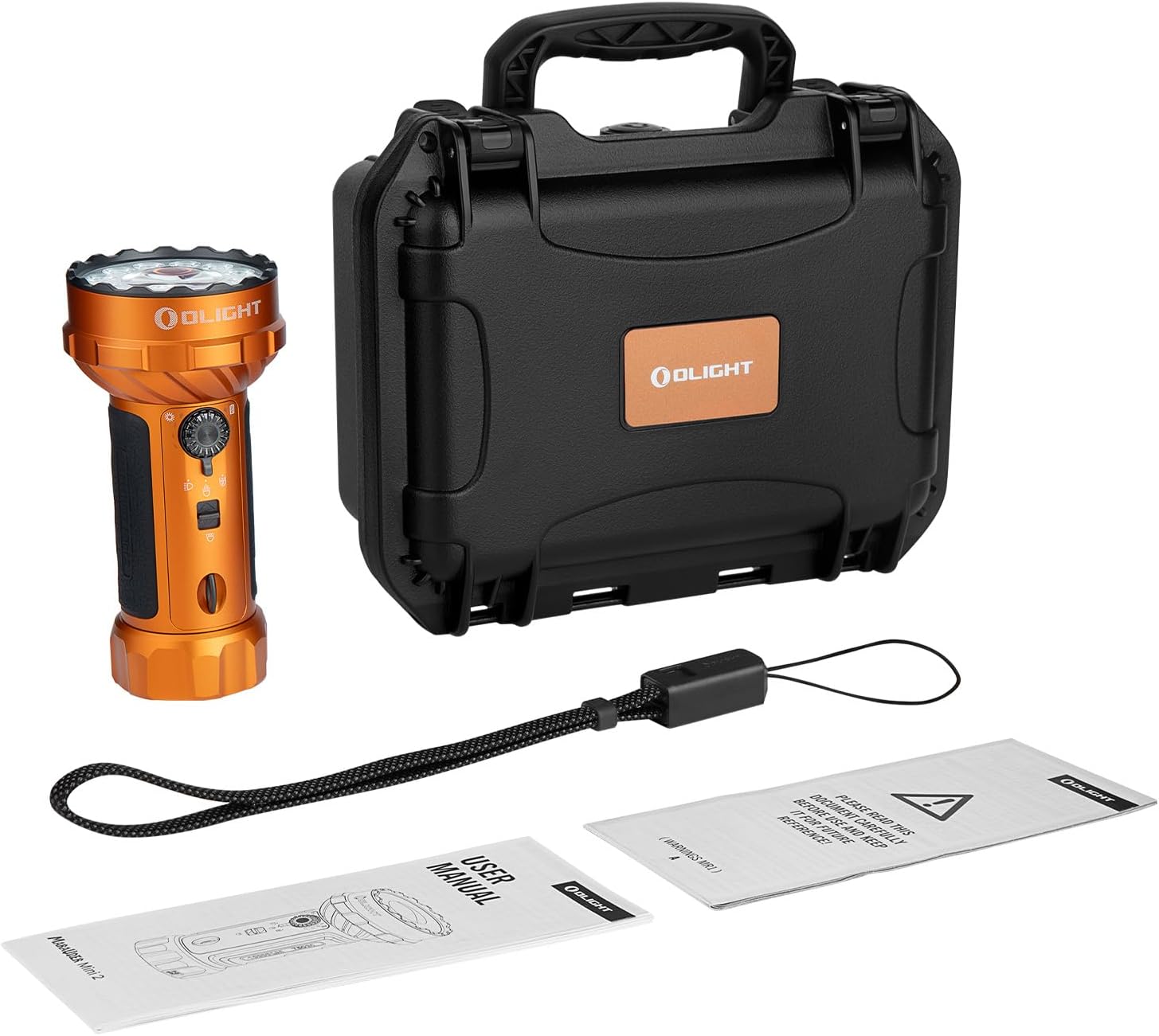 Latarka akumulatorowa Olight Marauder Mini 2 Orange - 10000 lumenów, zasięg 750 m